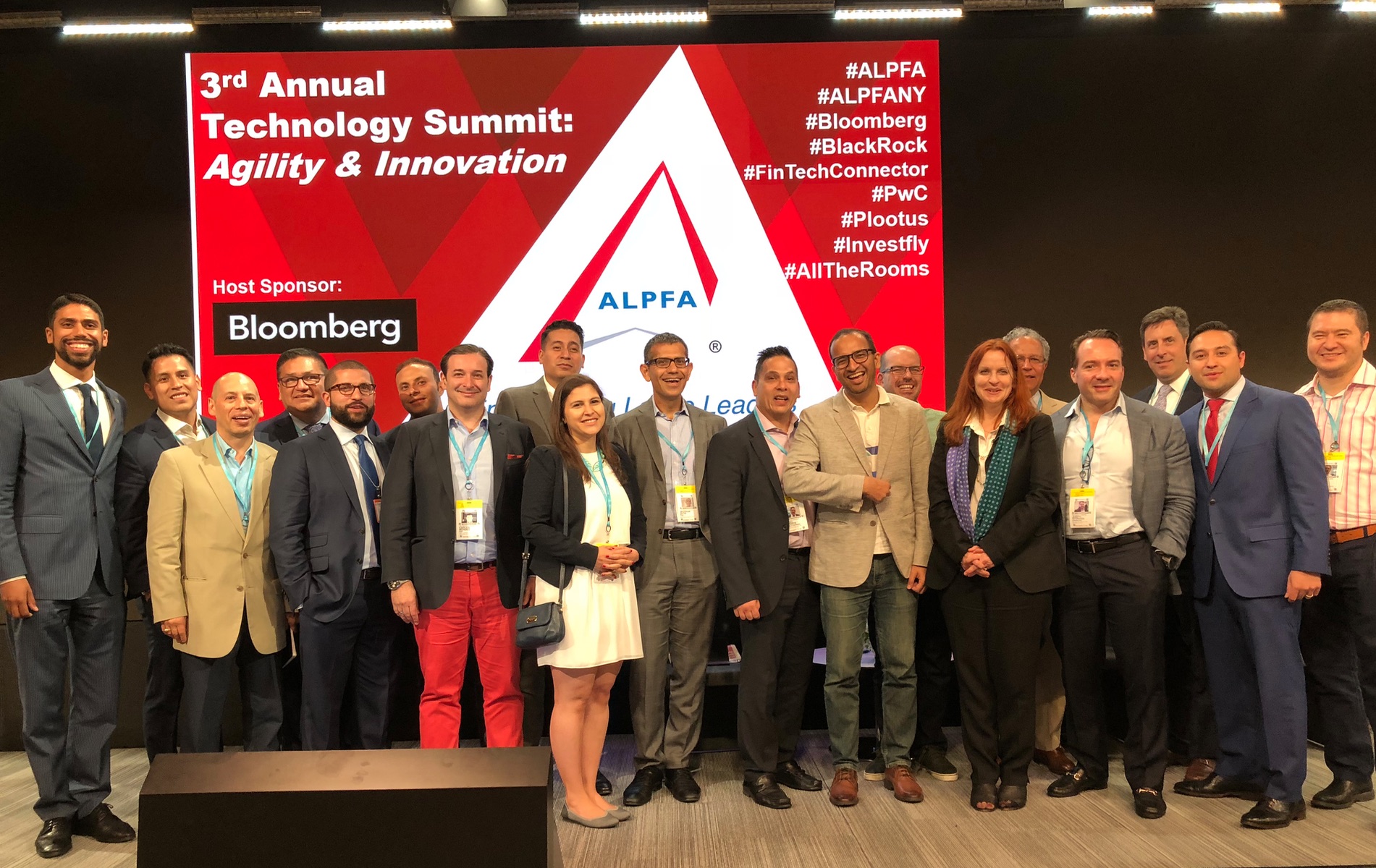 ALPFA New York Chapter Board Members, professional speakers, and FinTech Connector Innovator Members