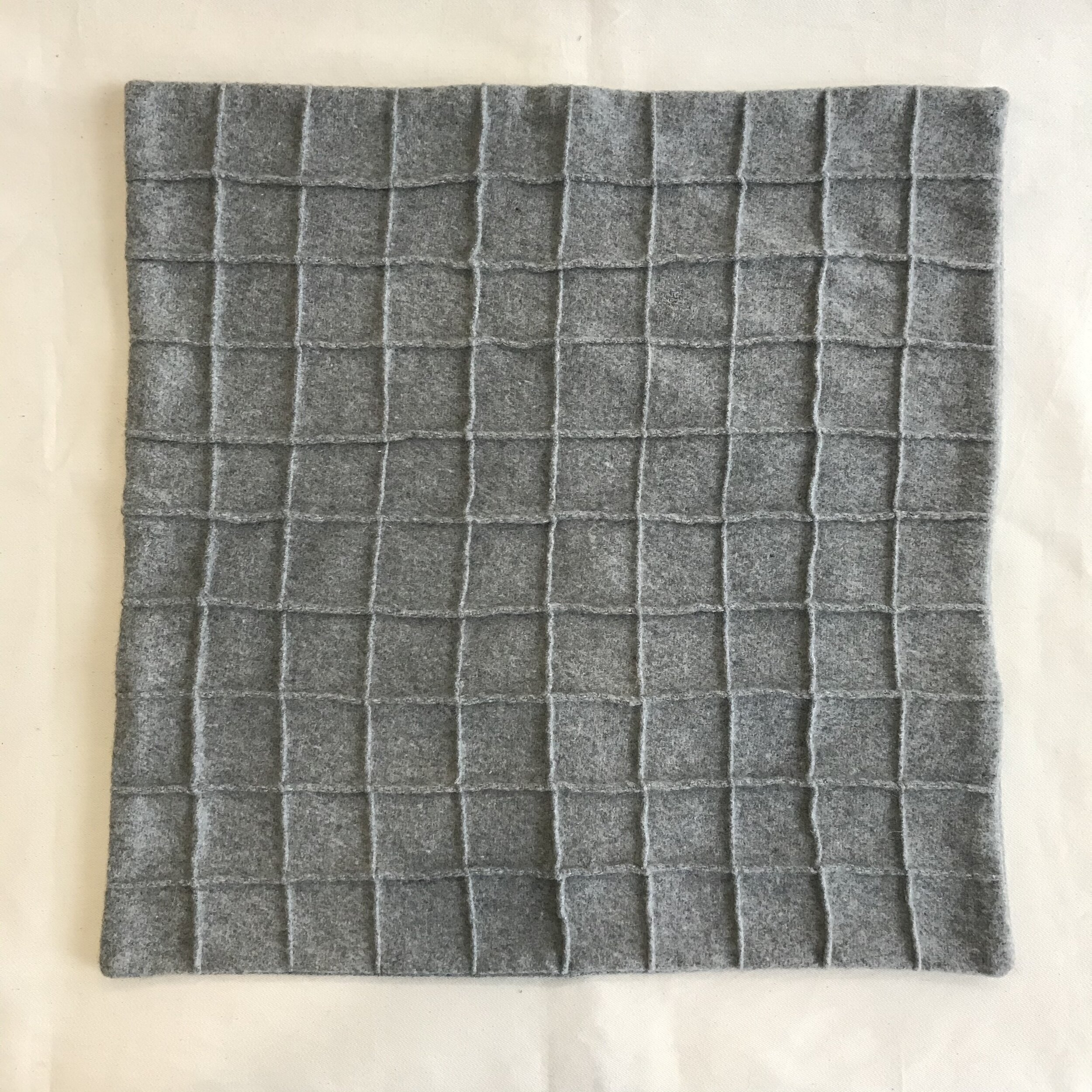 Grey Wool Square - 19.5 x 20 