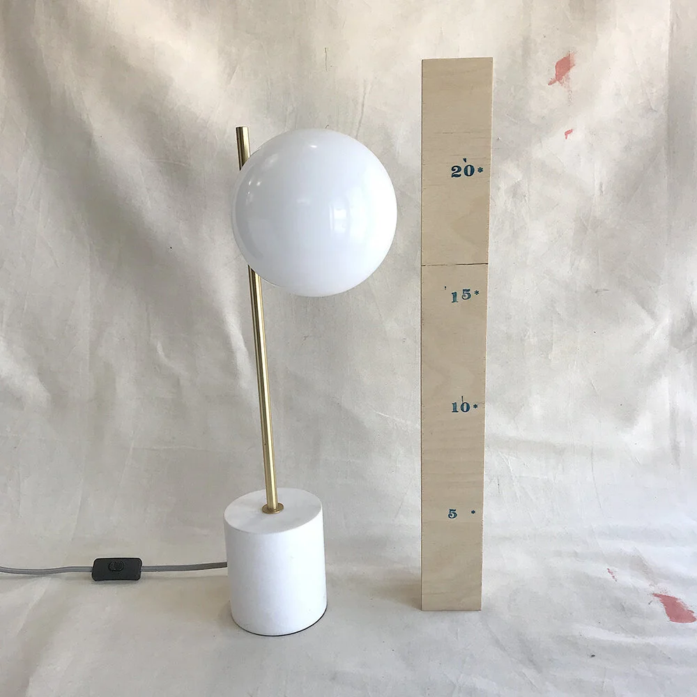 sphere and stem table lamp