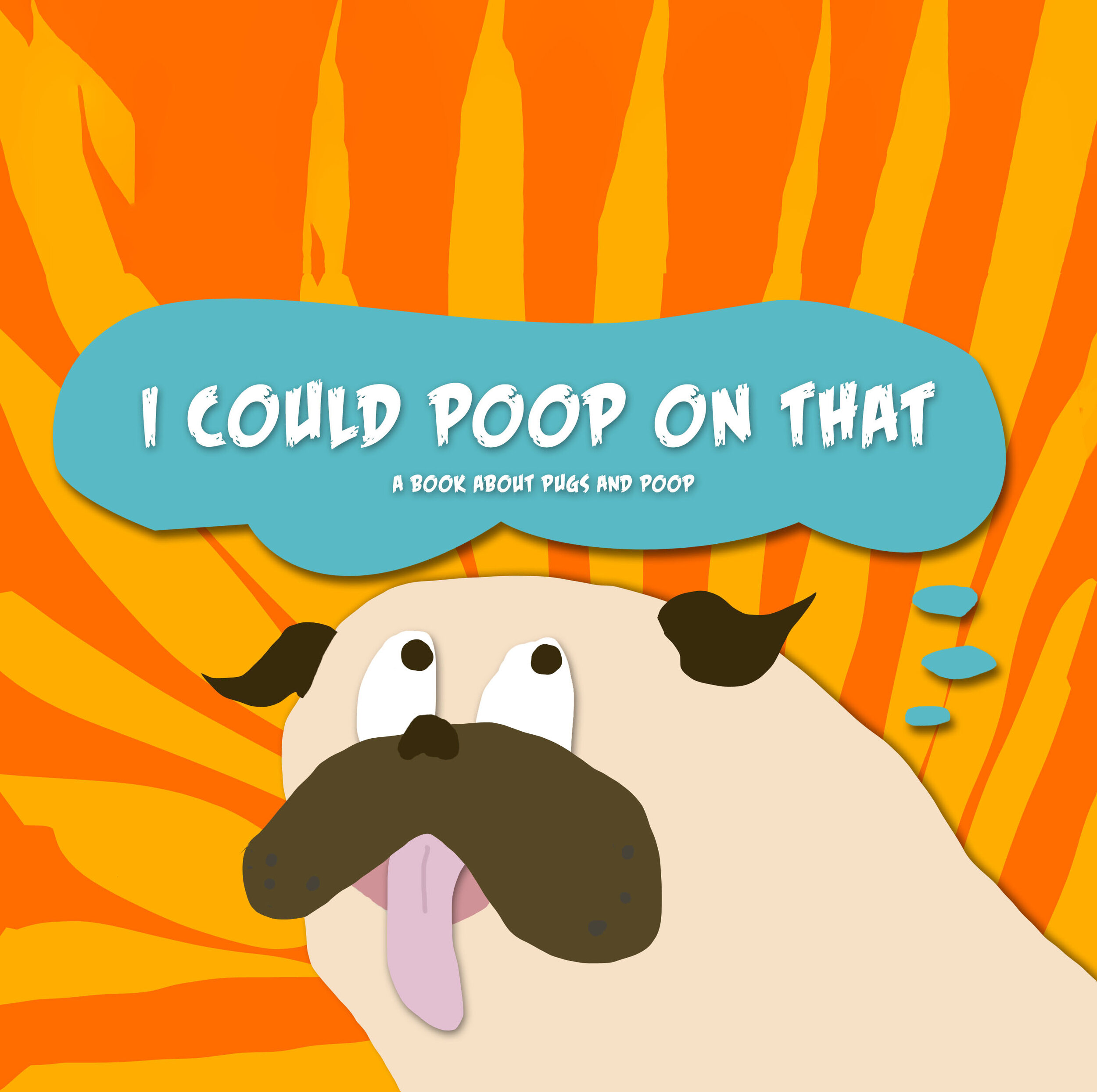 funny pug poop book