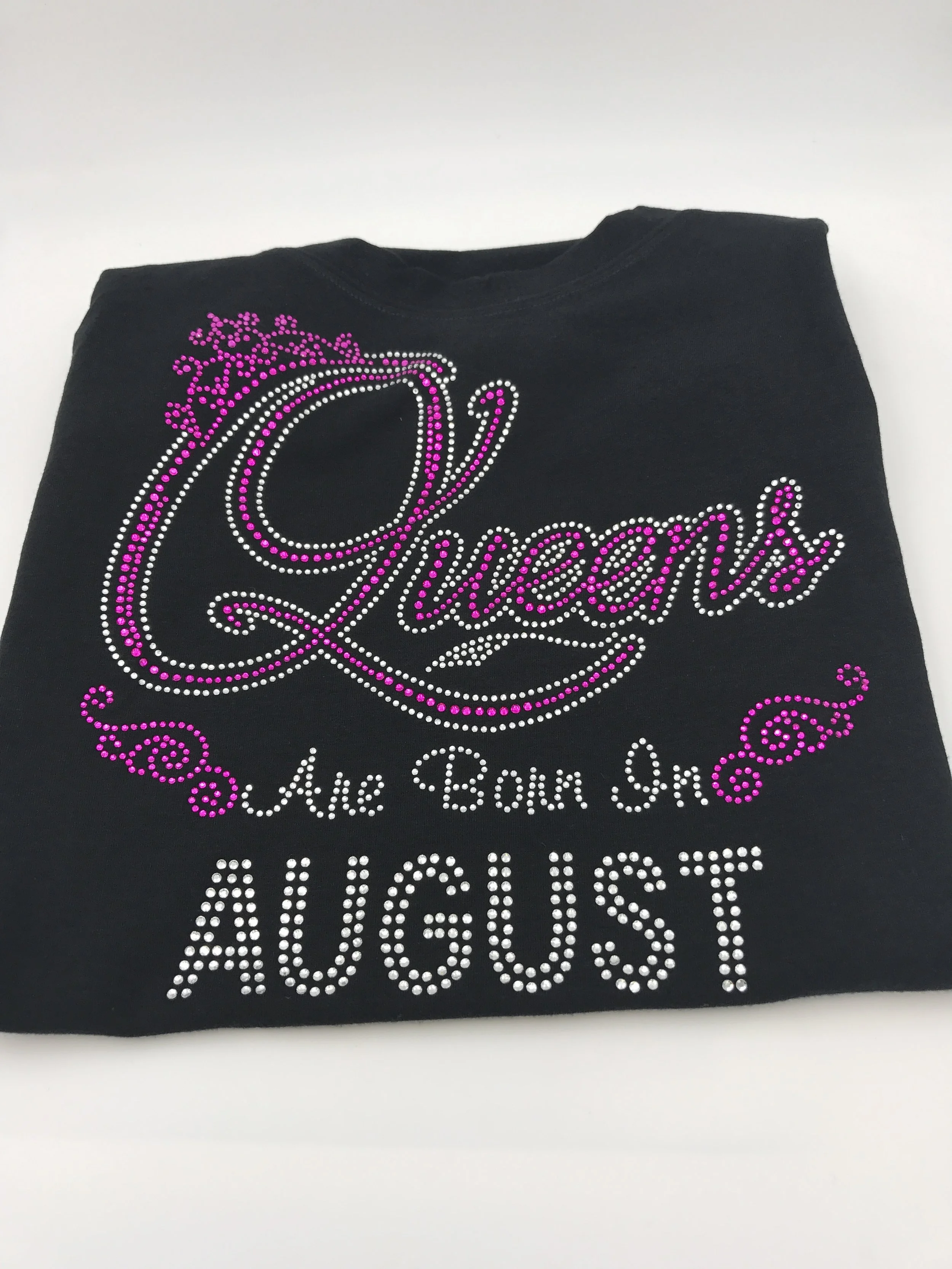 Queens Born August(All Months) Fitted Tee Short Sleeve Allow 7 to 10 days to Ship 