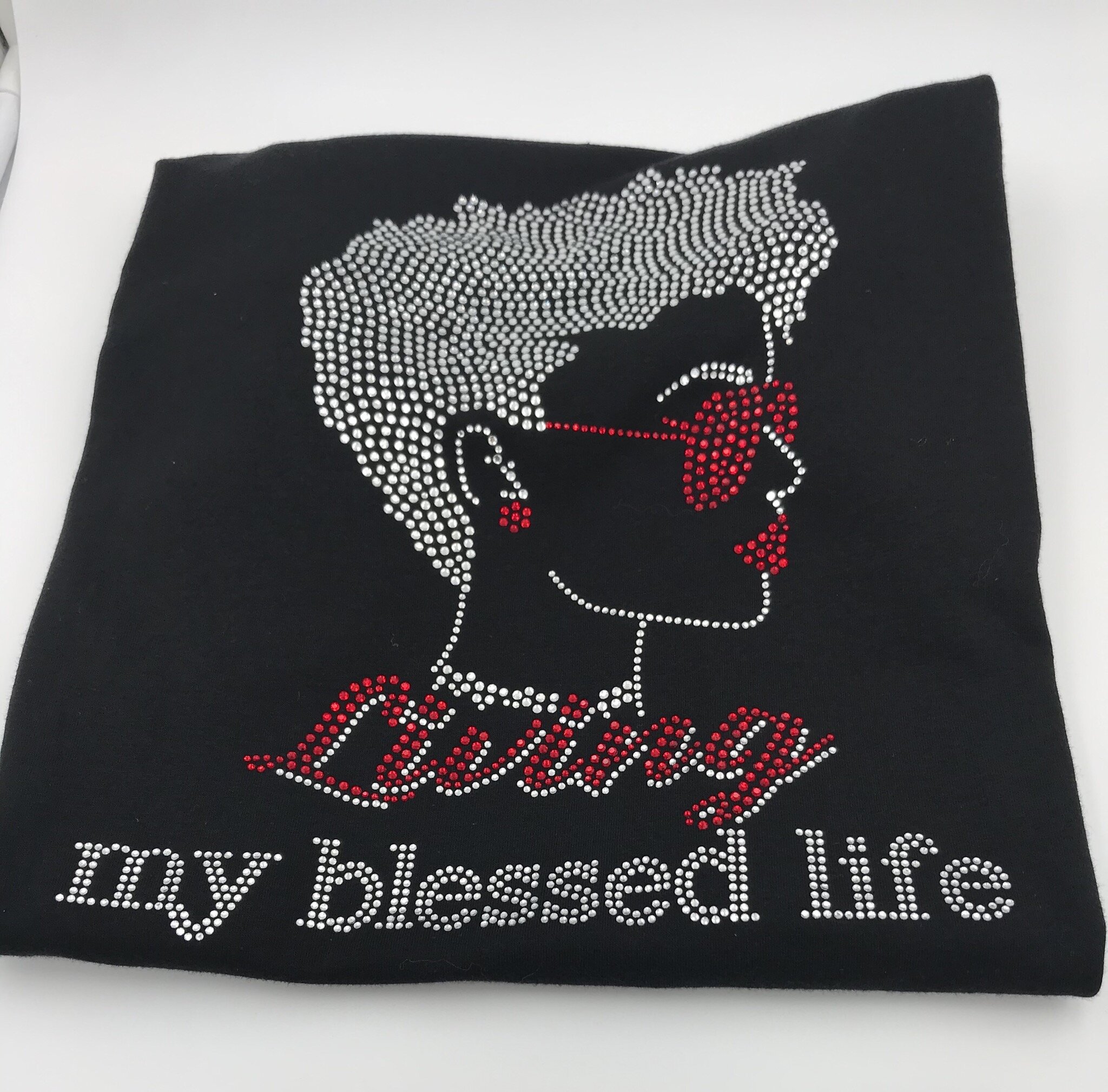 Living My Best Life Glasses Fitted Tee Short Sleeve Allow 7 to 10 Days to Ship