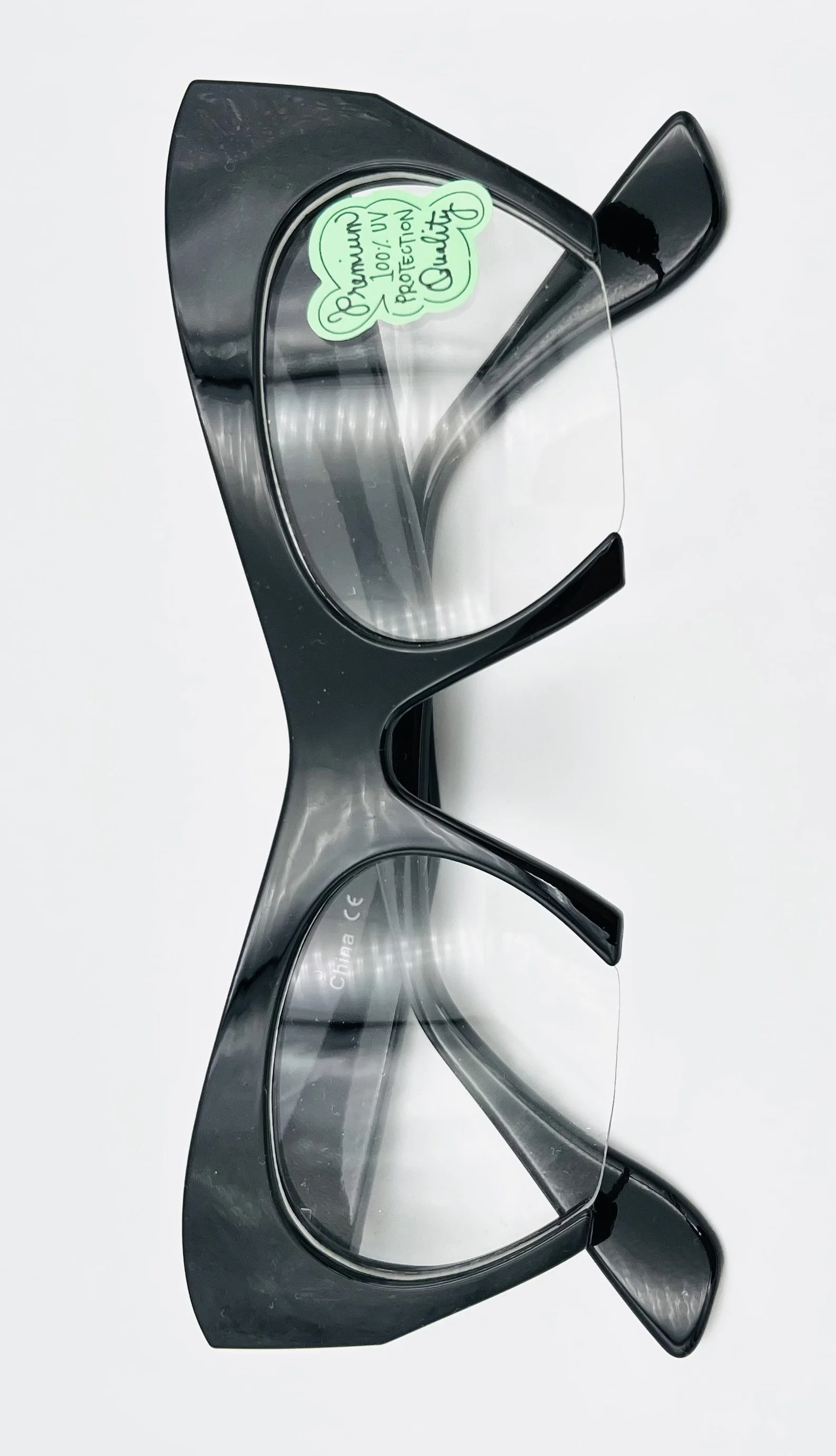 Black Cat Eye Clear Lens