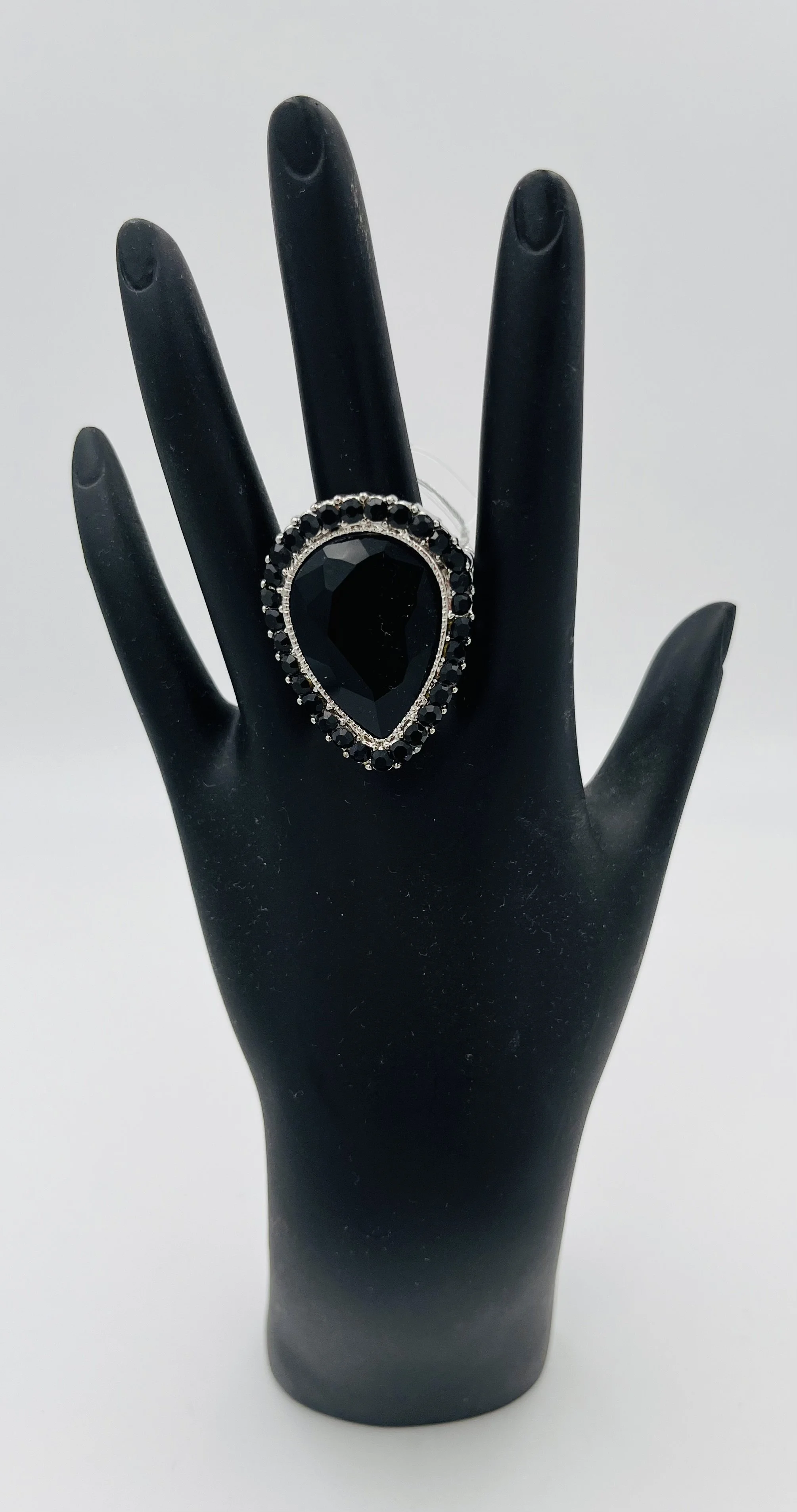 Black Jeweled Teardrop