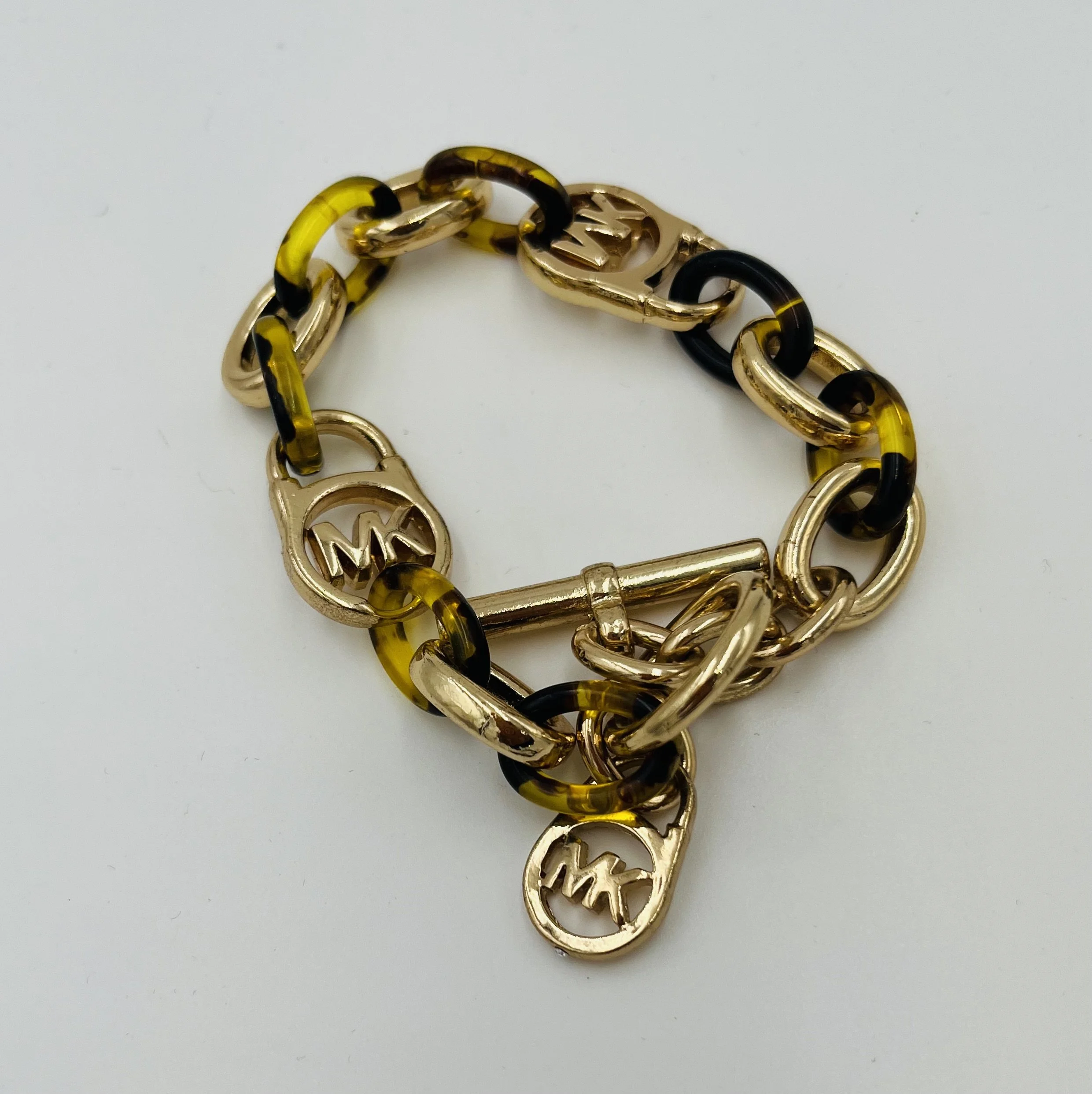 MK Brown Tiger Chain Link Gold