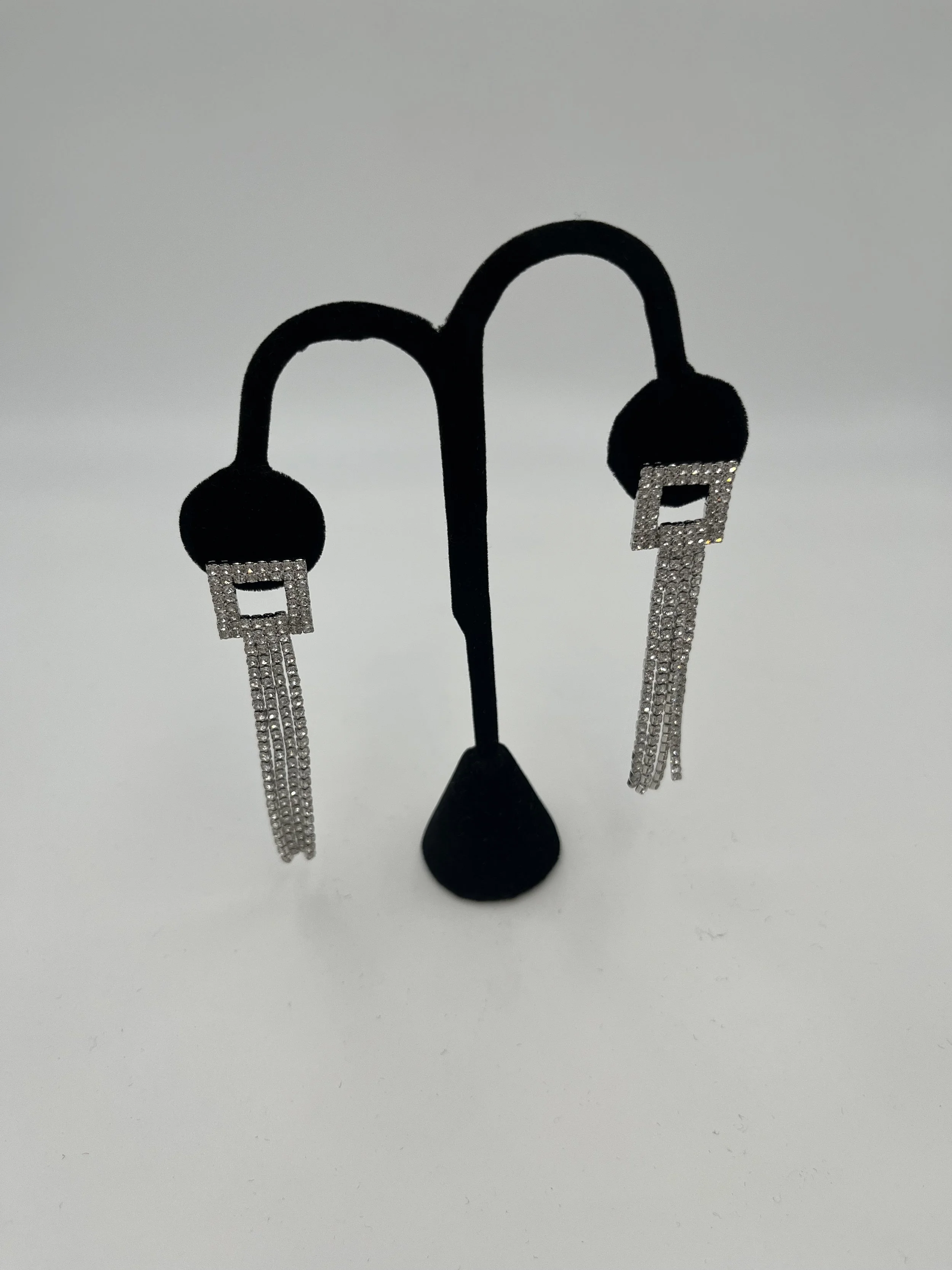 Square Dangling Rhinestones