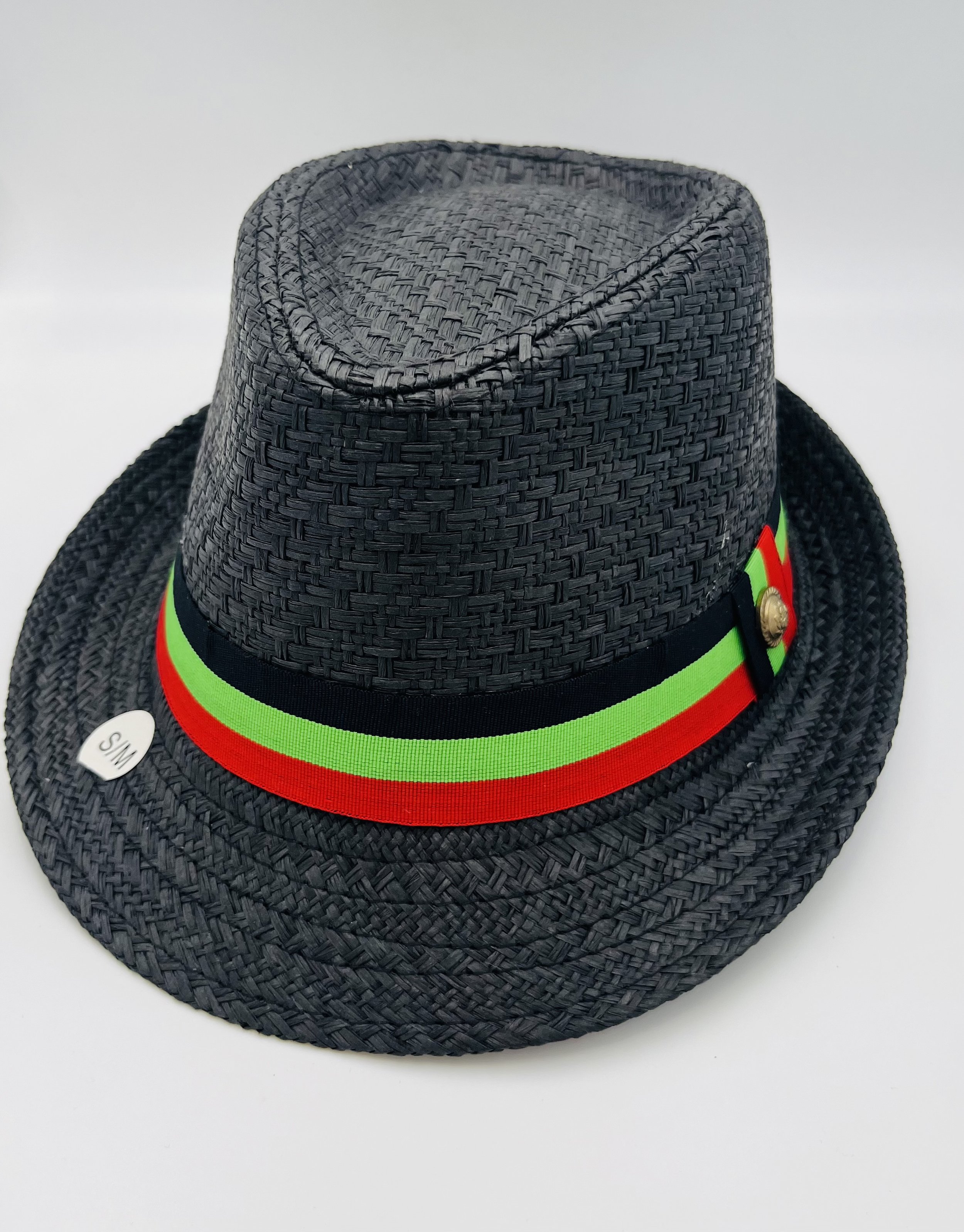 Black Straw with African Band Unisex