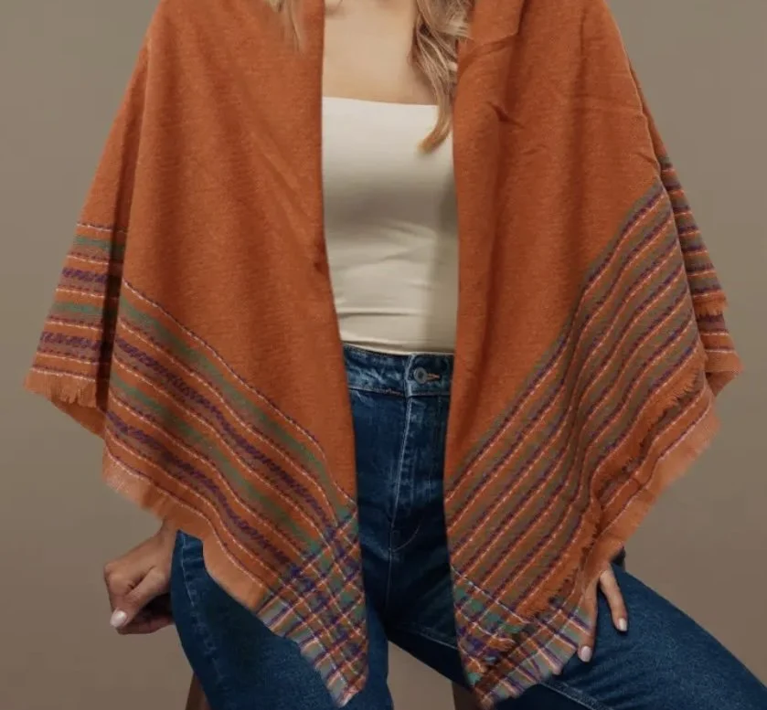 Orange Liner Scarf