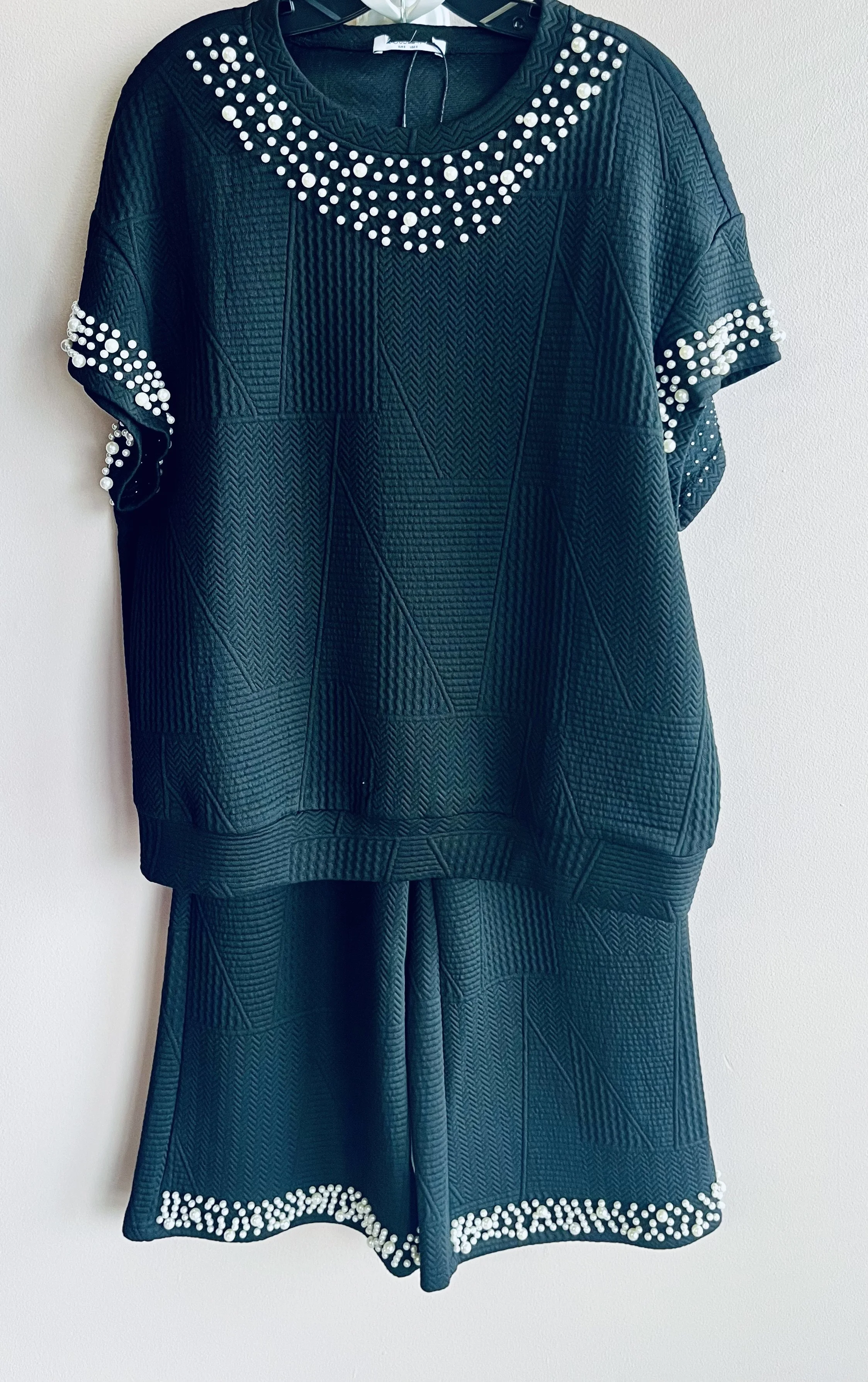 2pc Black Pearl Top&Pant Set