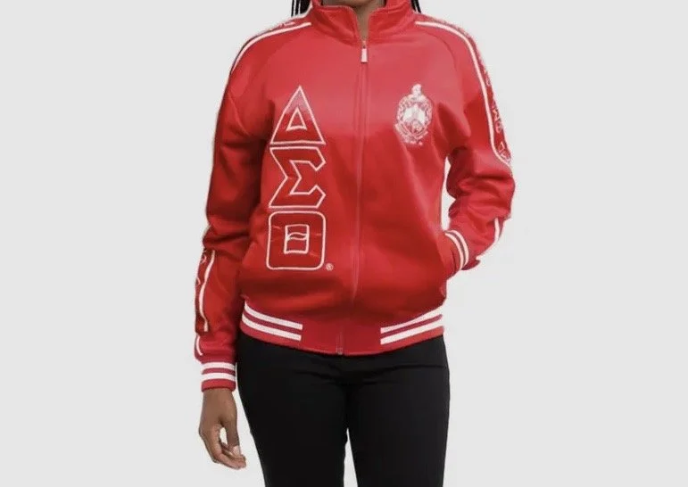 Red Delta Greek Zip Up Medium