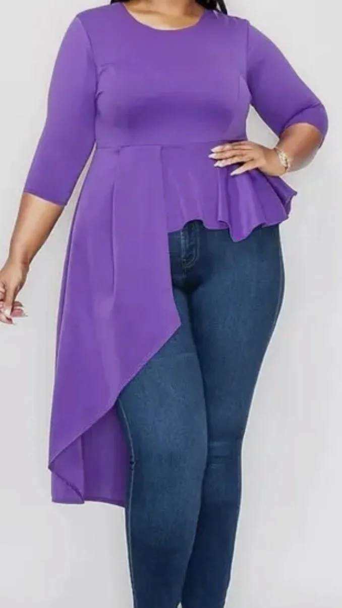 Purple Peplum Top