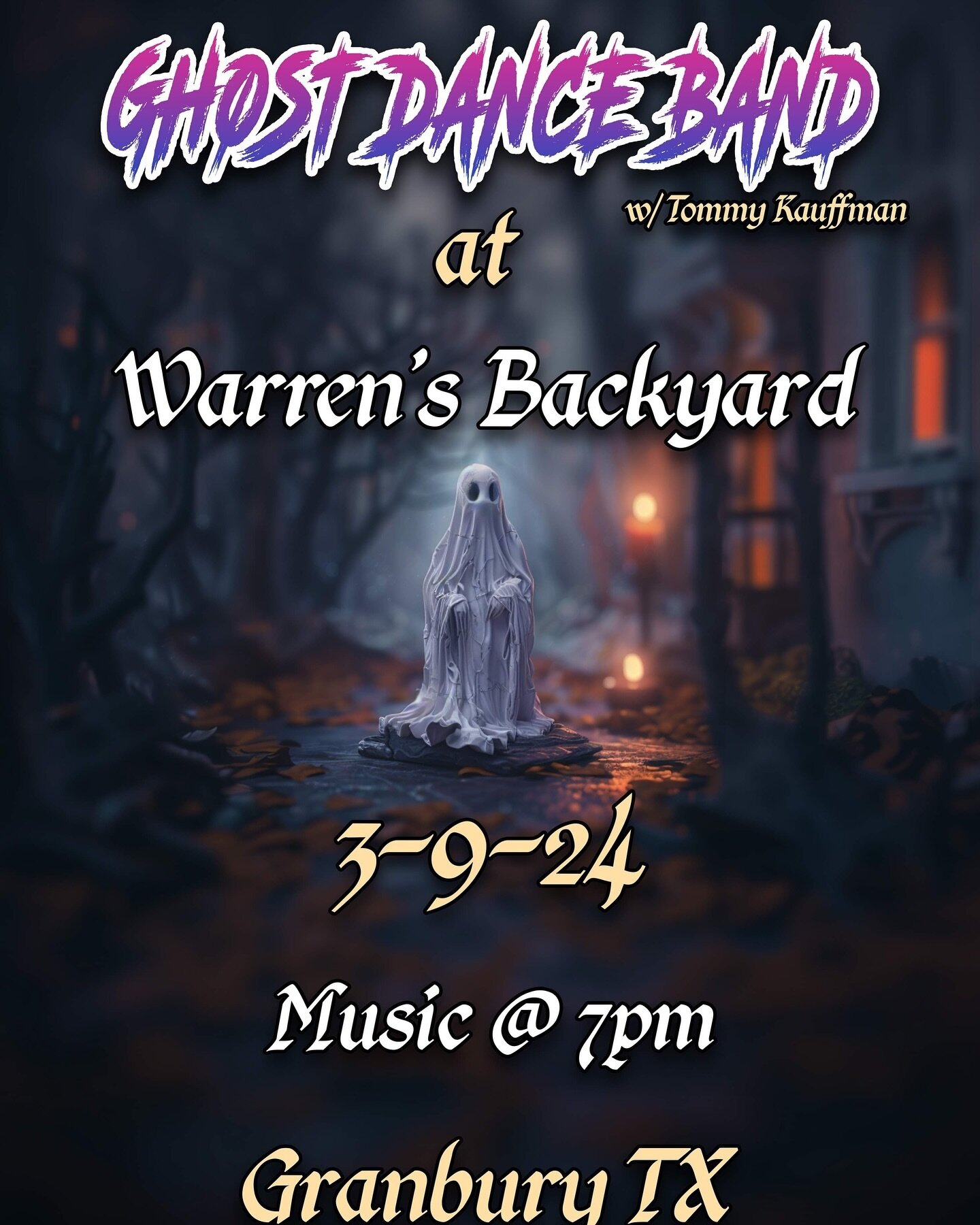 While we are in Waco Friday @backyardwaco supporting @jaret2113, we are ALSO in Granbury Saturday at @warrensbackyard! Our friend @tkauffman1523 is going to kick things off at 7, and we will follow with a BRAND NEW LIGHTSHOW! Come check it out! See y