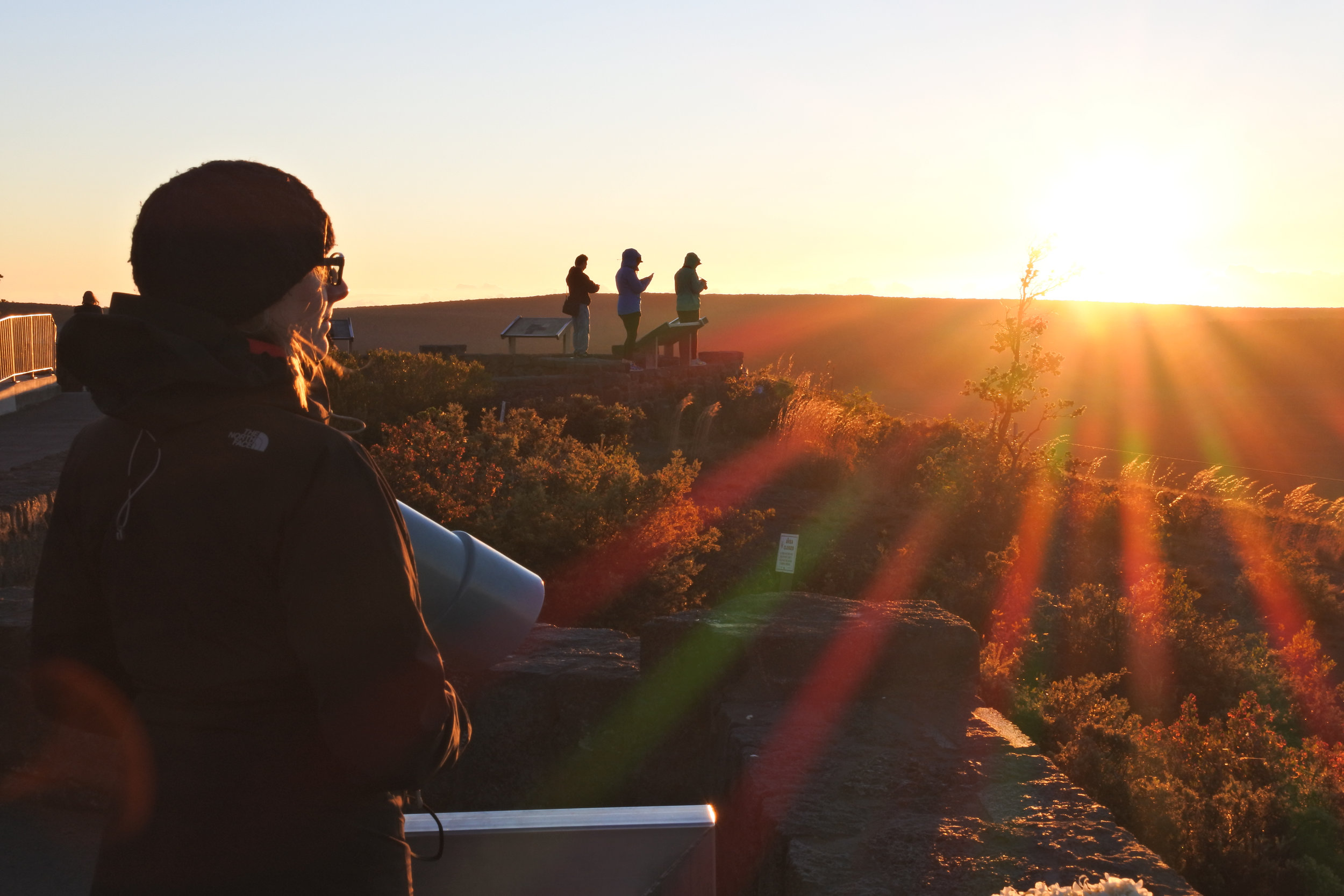 Kilauea at sunrise with good friends