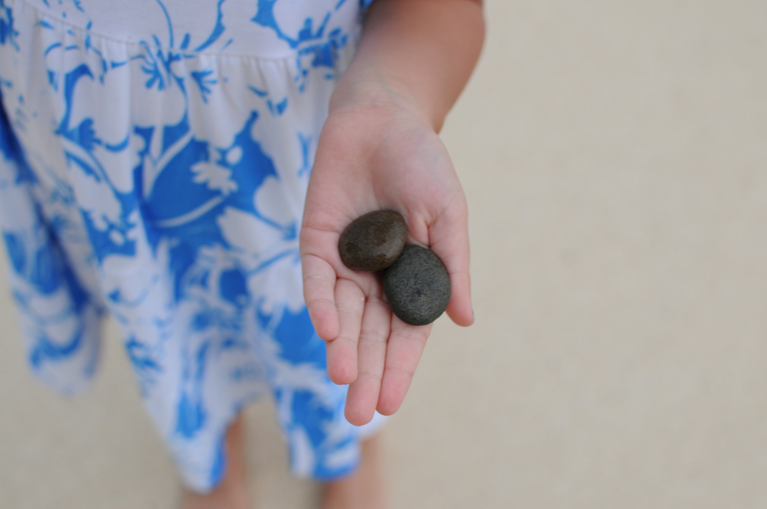 Little geologist exploring Rarotonga