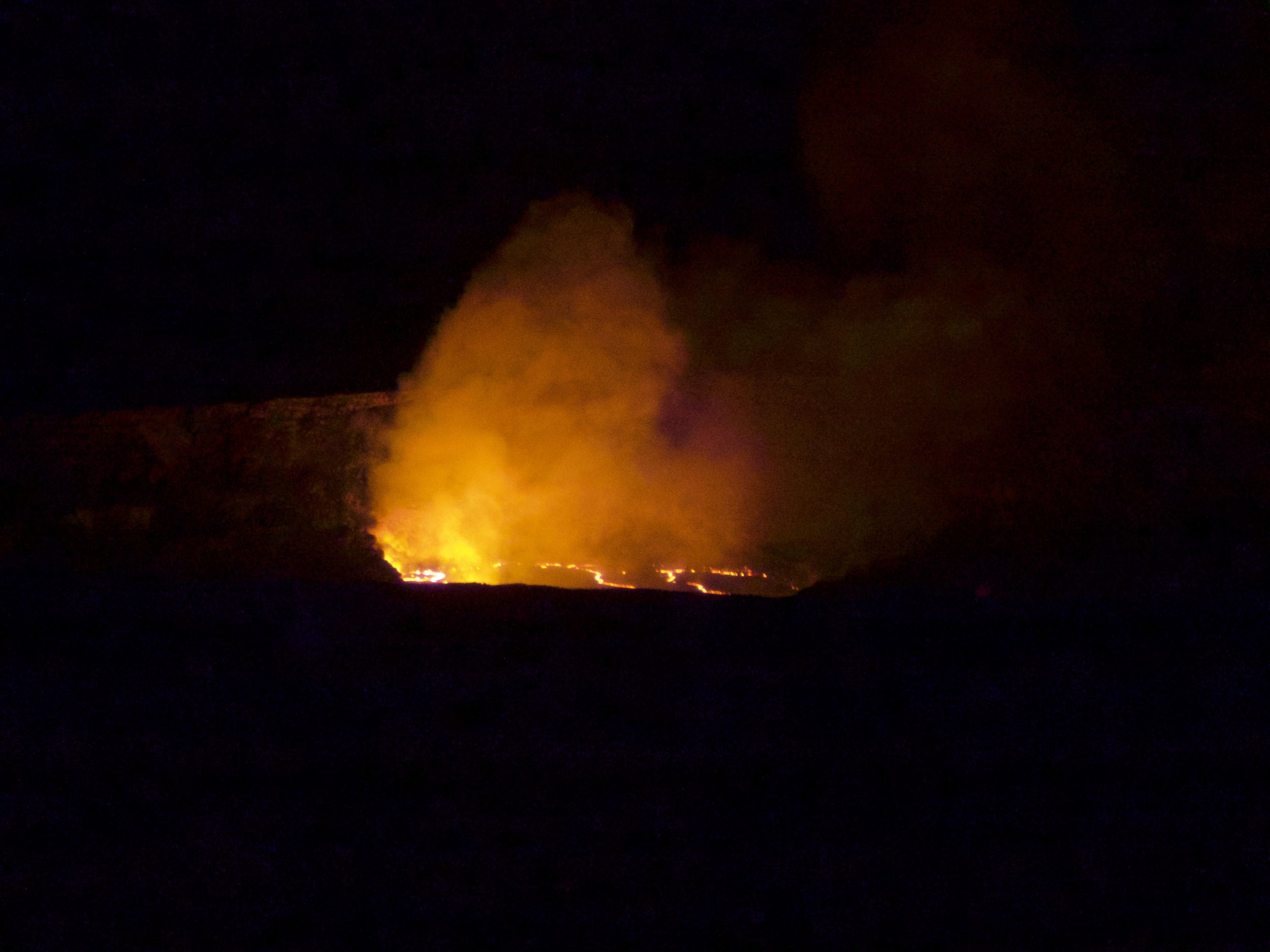 Kilauea at night