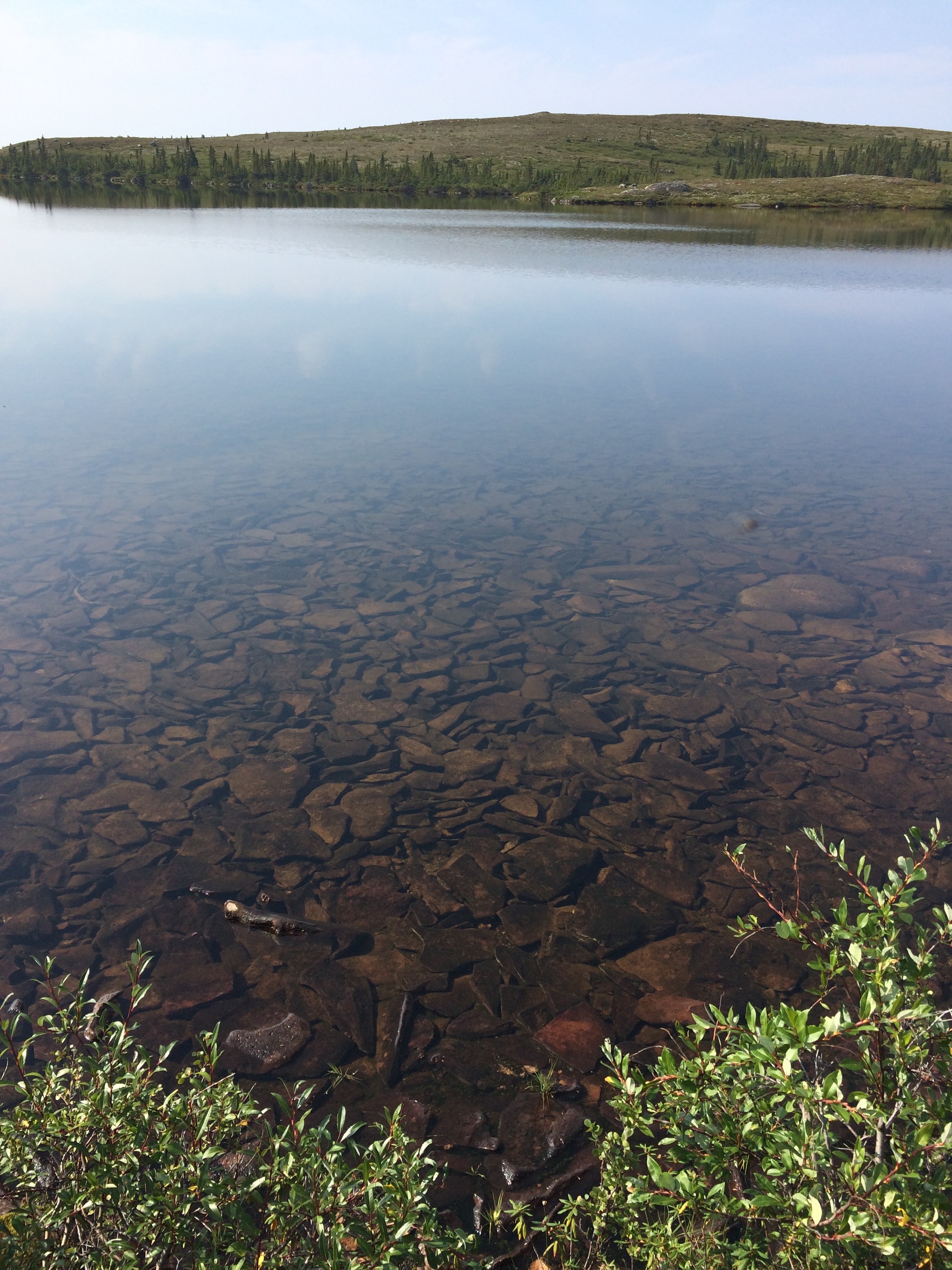 Clear ponds on Lac a l'eau claire islands