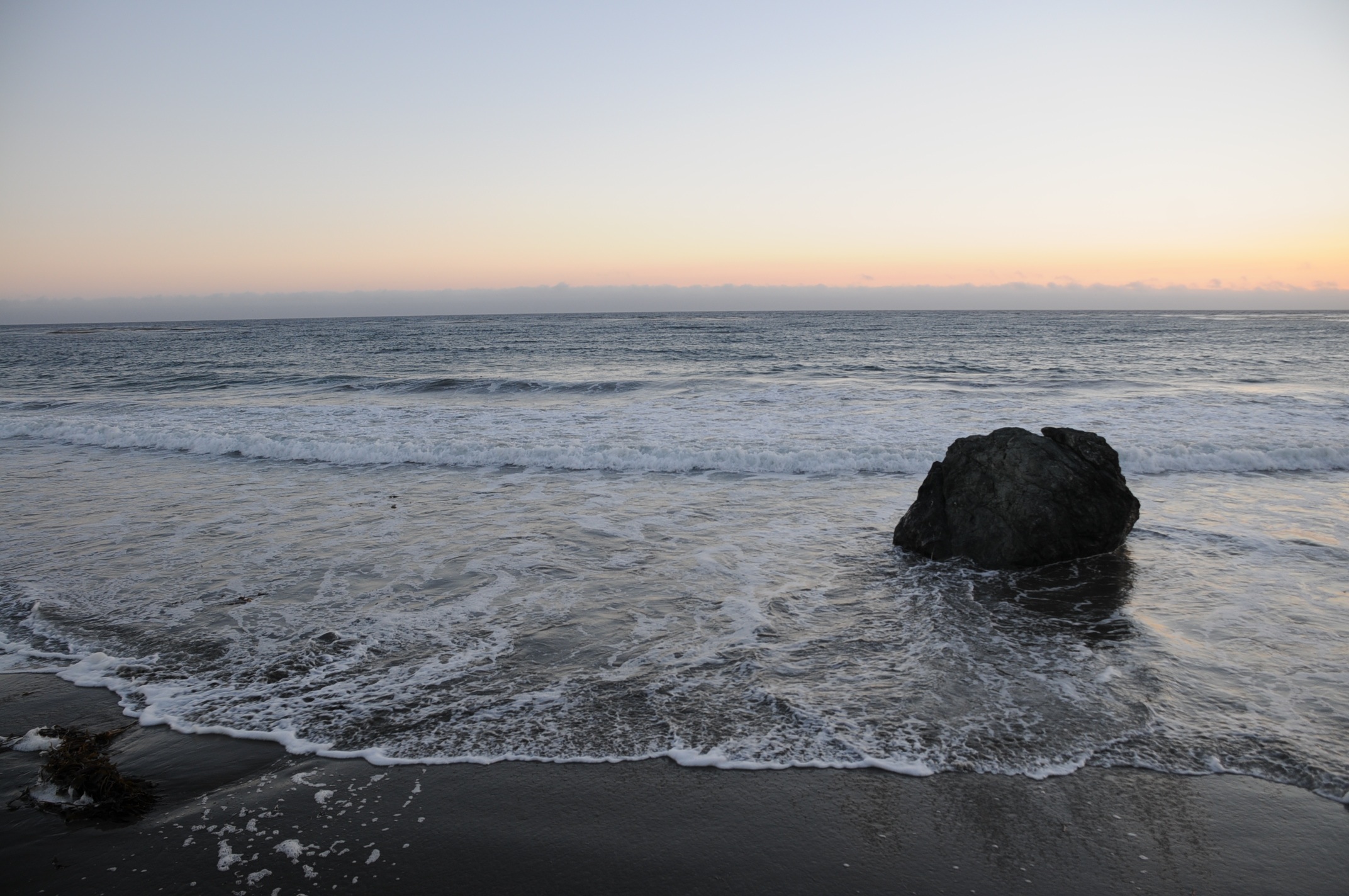 California coastline at the end of the day