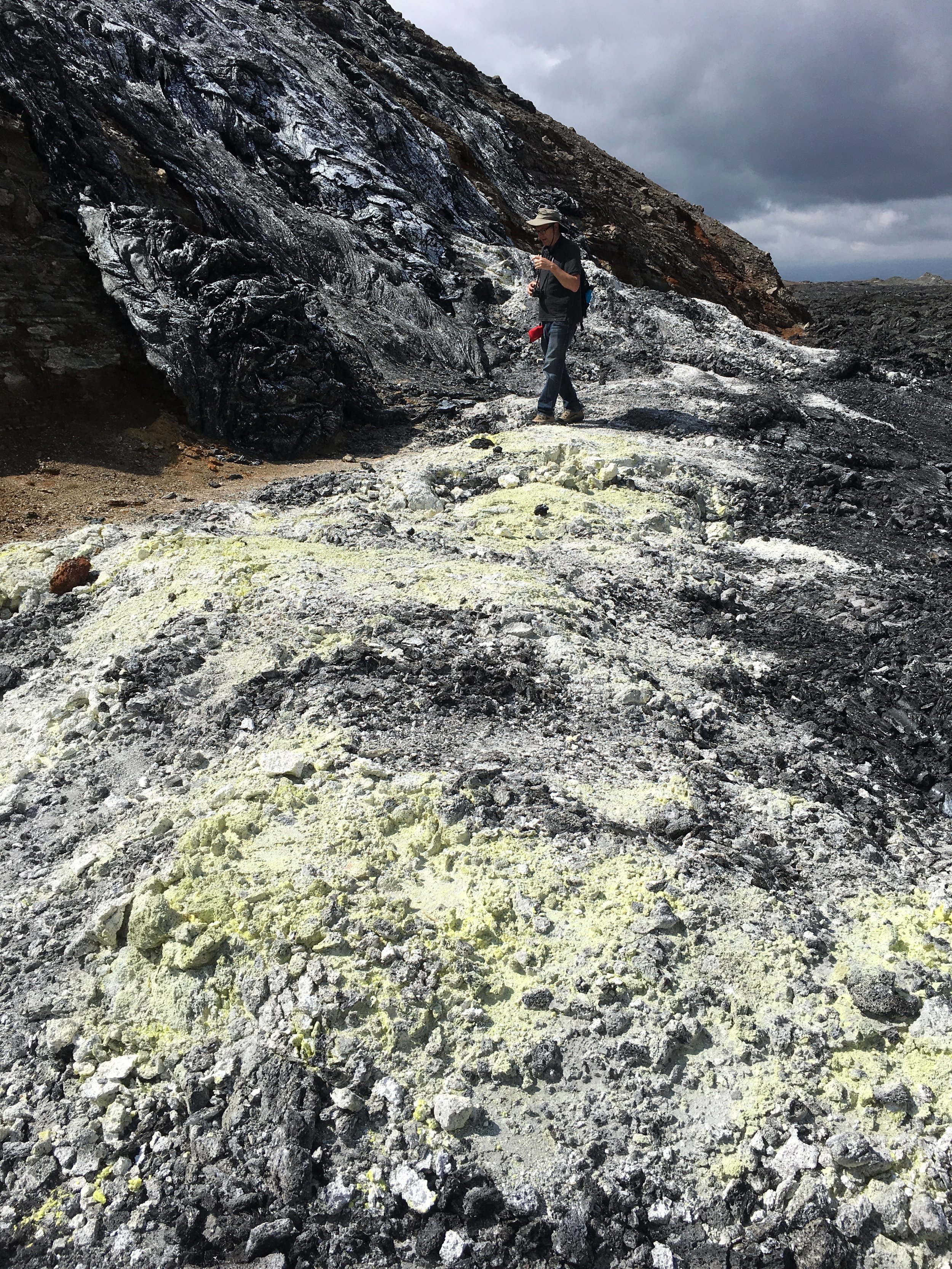 Sulfur rich landscape surrounding Kilauea