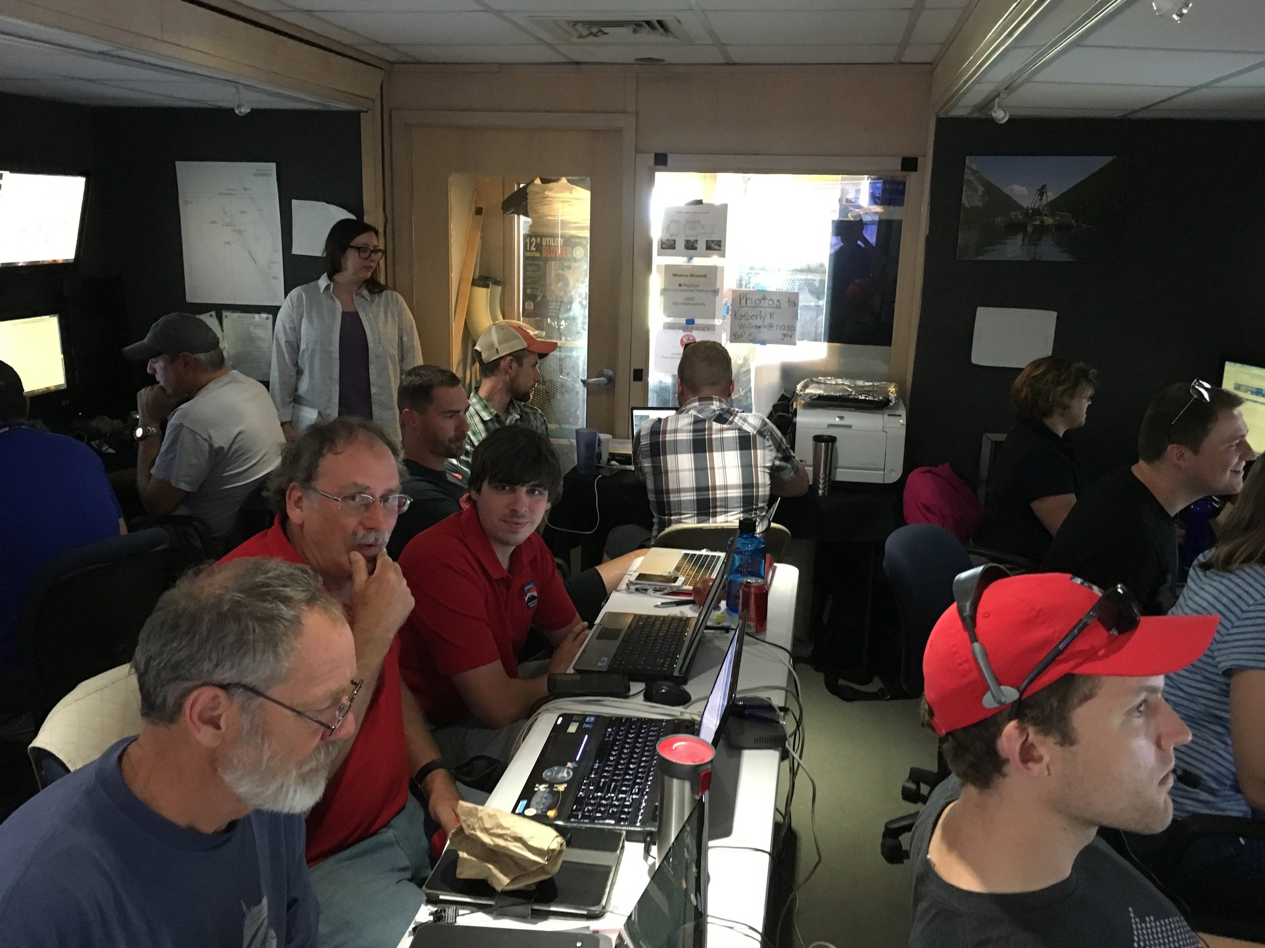 Mission energy inside the NASA Mobile Mission Command Center