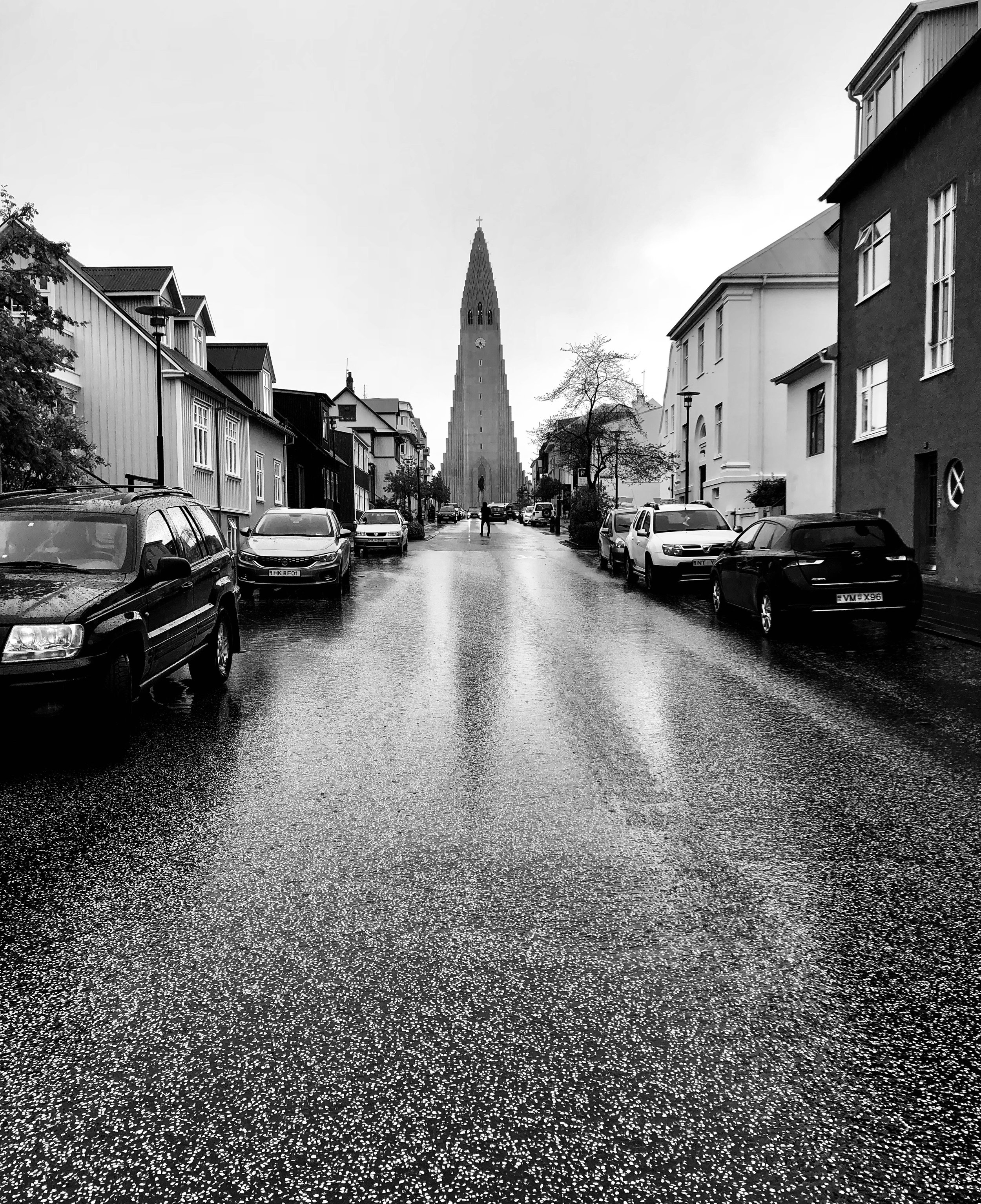 Rainy May day in lovely Reykjavik, Iceland