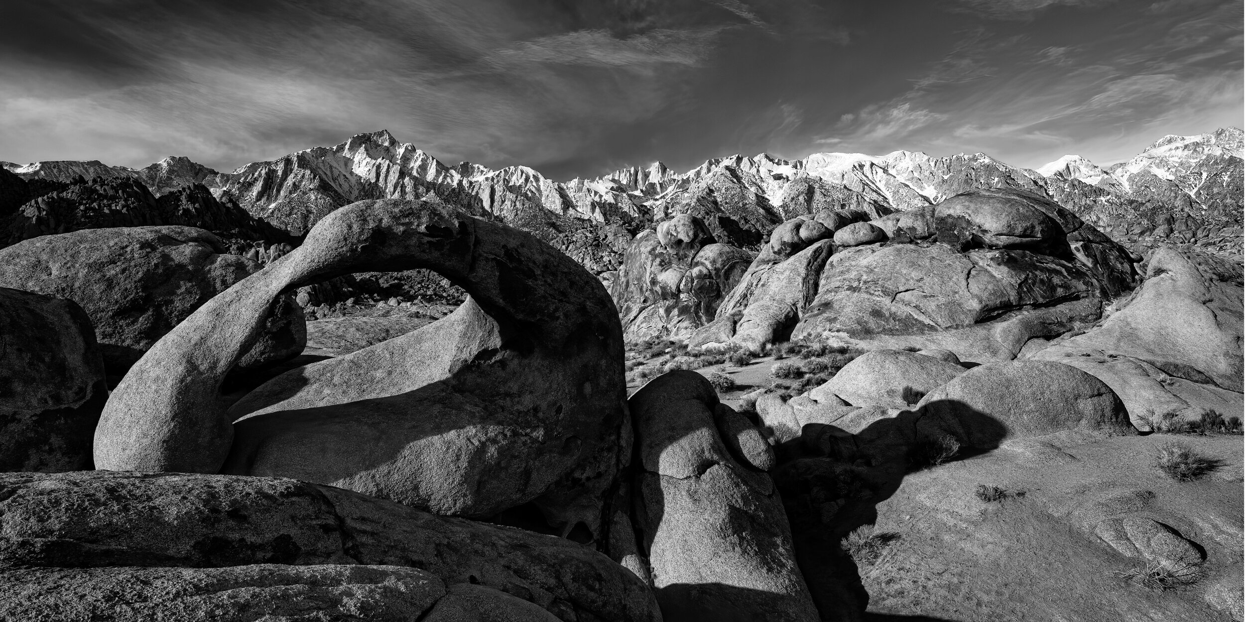 Mobius Arch and Mount Whitney, California