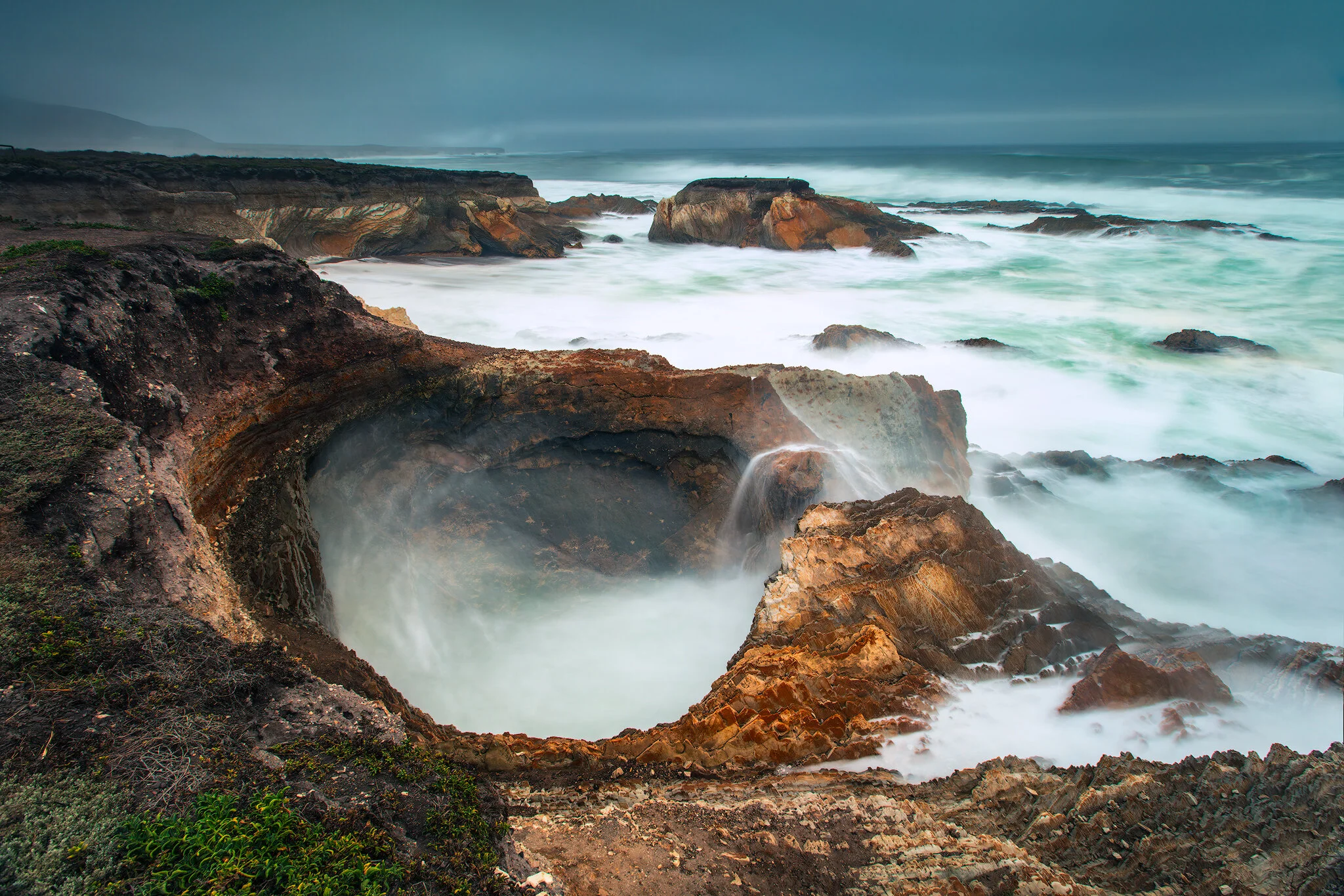 The rugged coastline of Central California