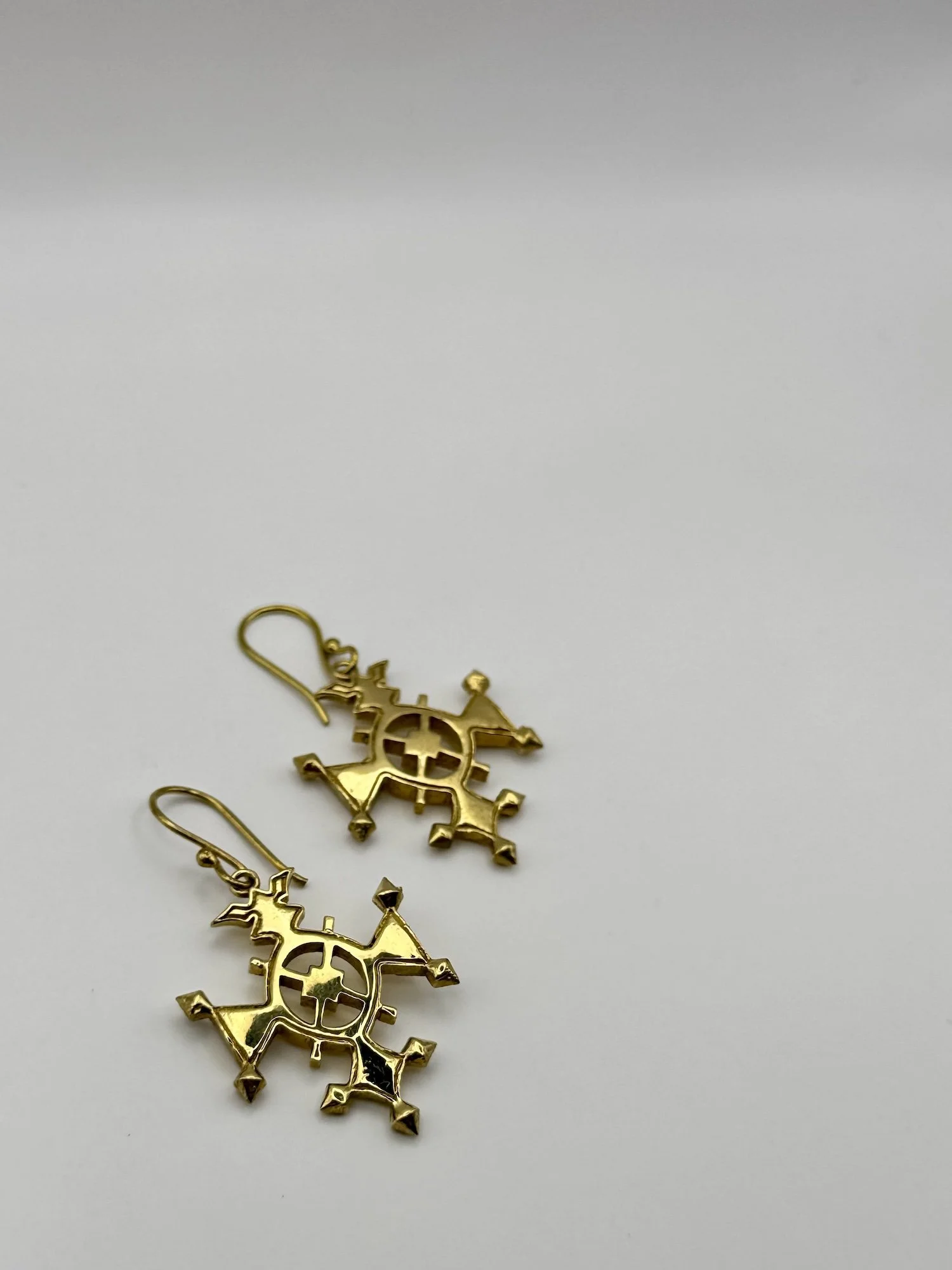 Celestial Compass Brass Earrings - Ancestral Ascend Collection -