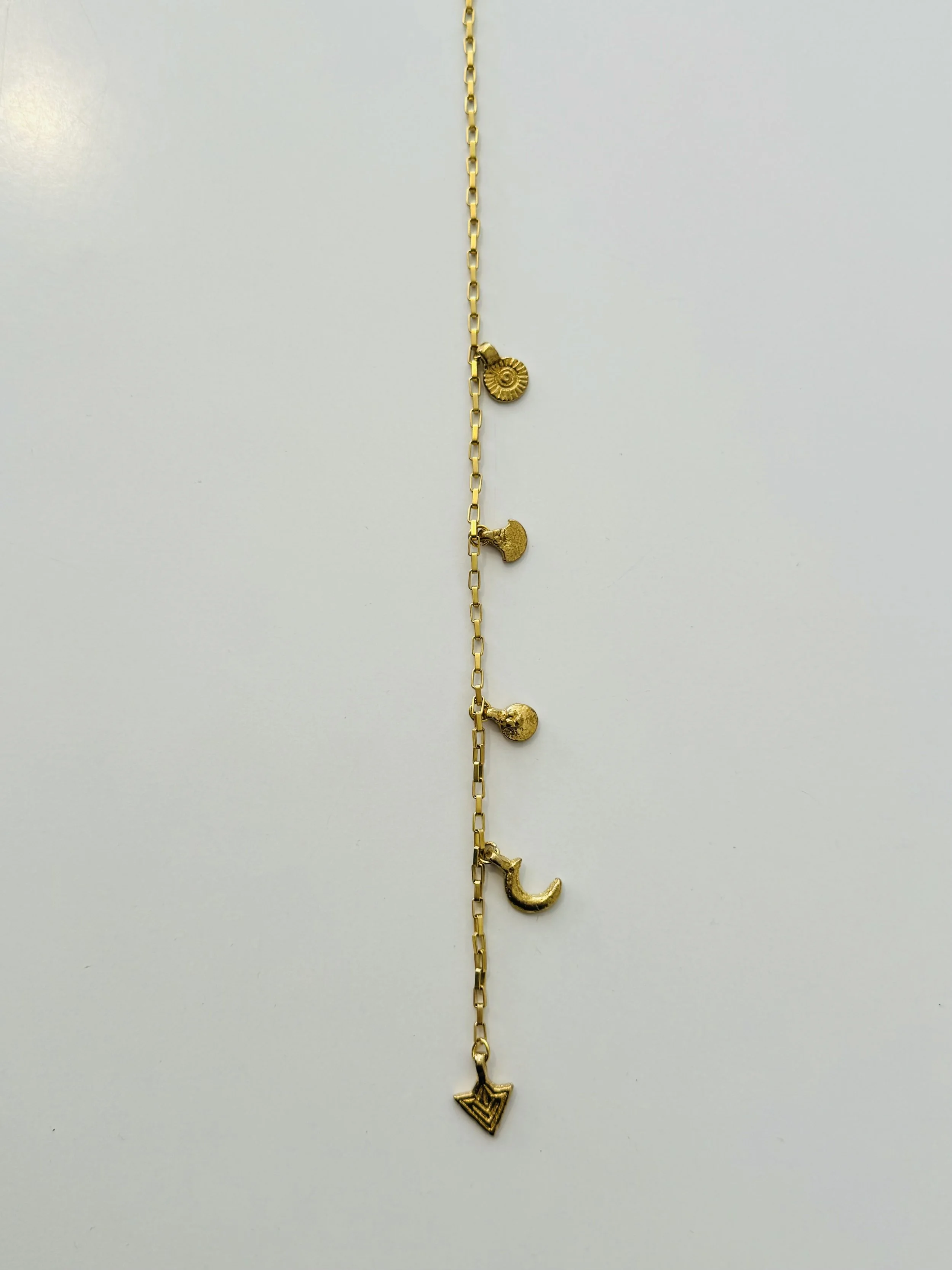 Brass Hair Chain With Charms