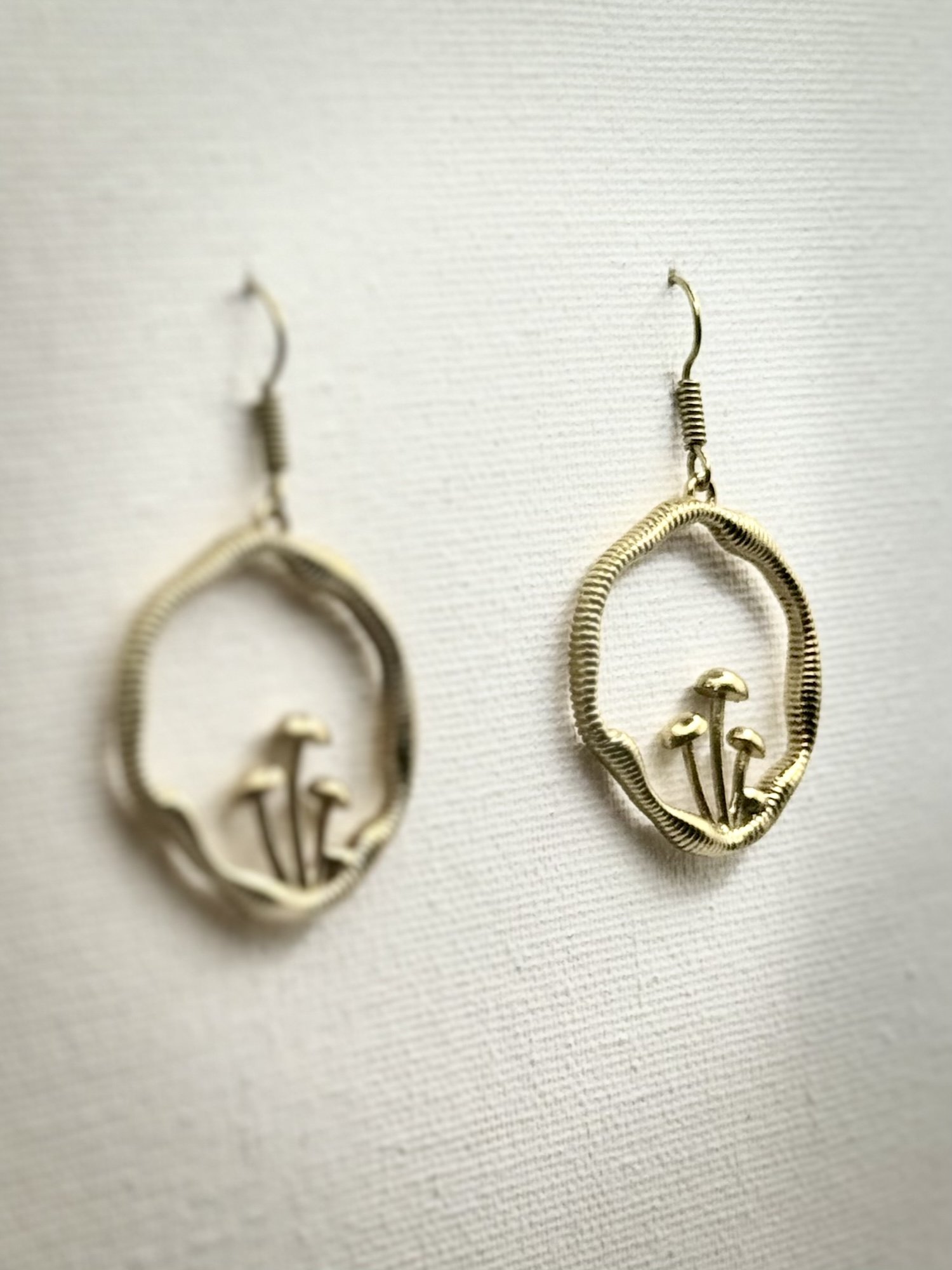 Forest Portals Brass Earrings