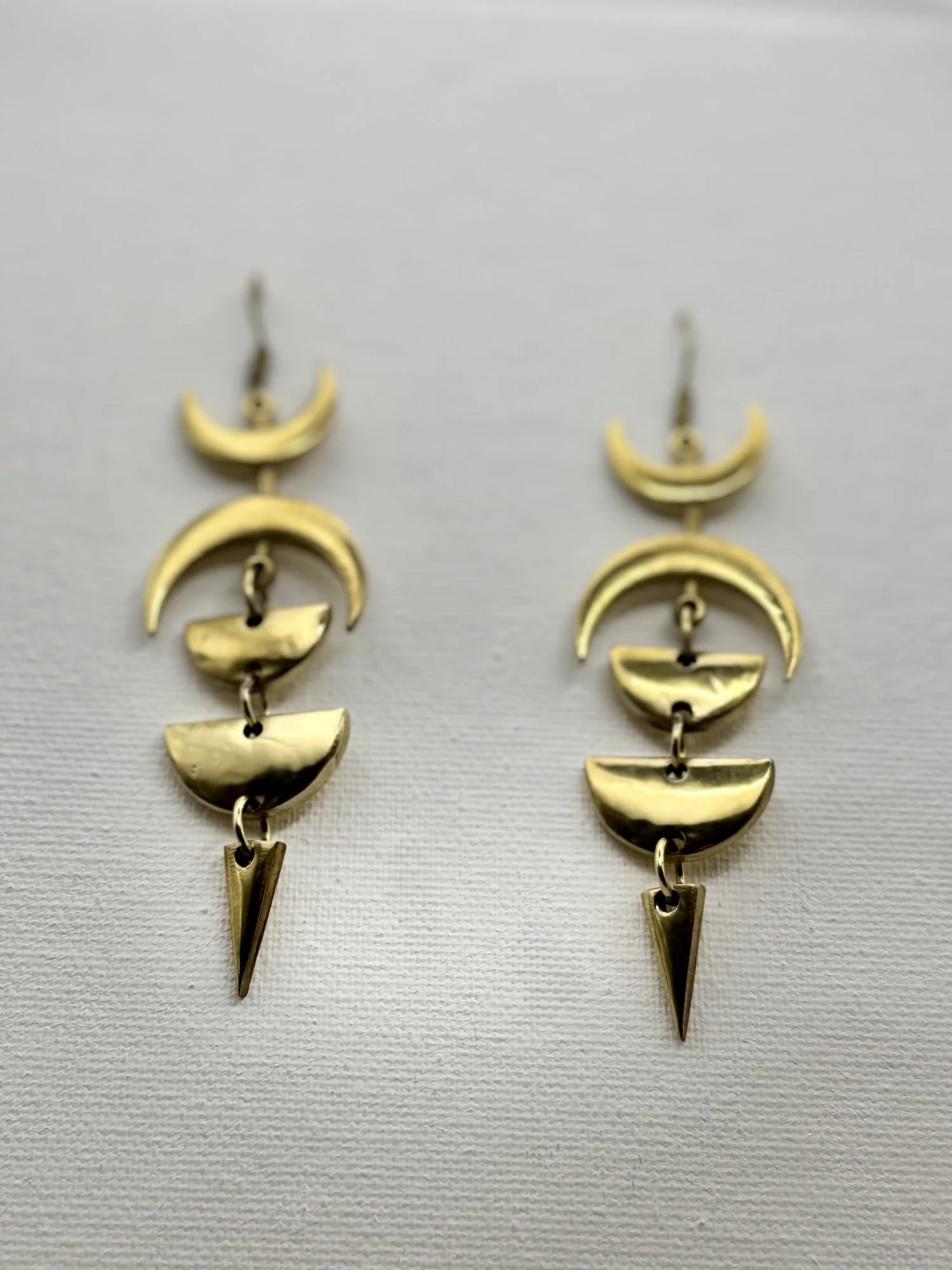 Phases of Becoming Brass Earring