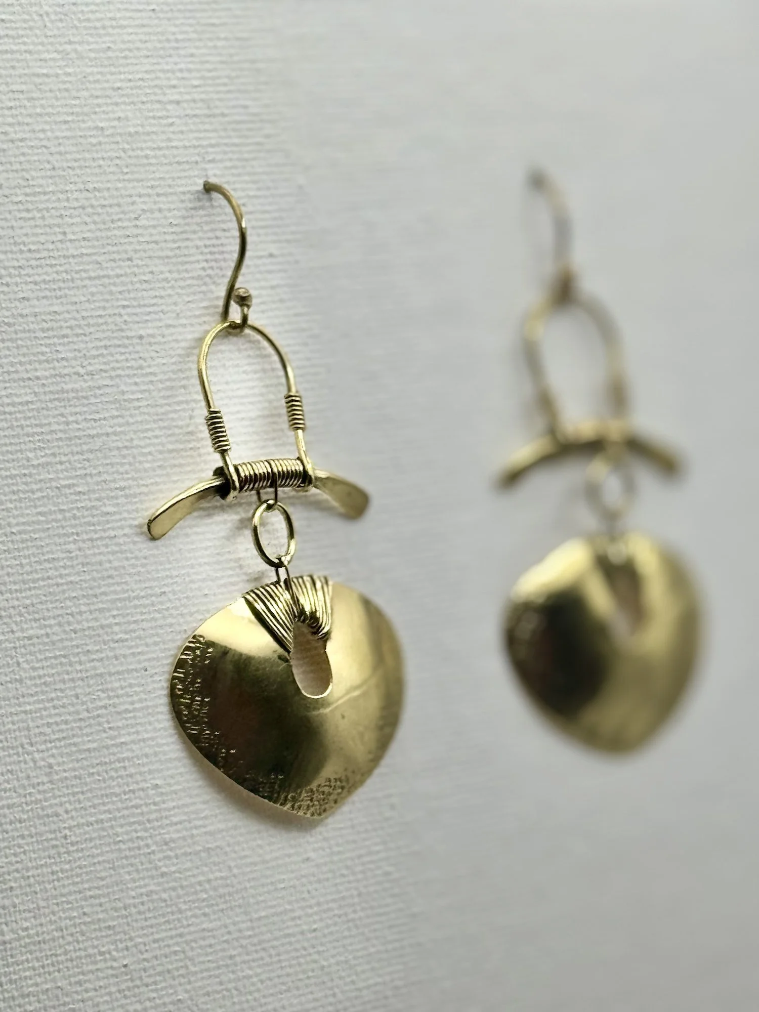 Primal Pulse Brass Earrings