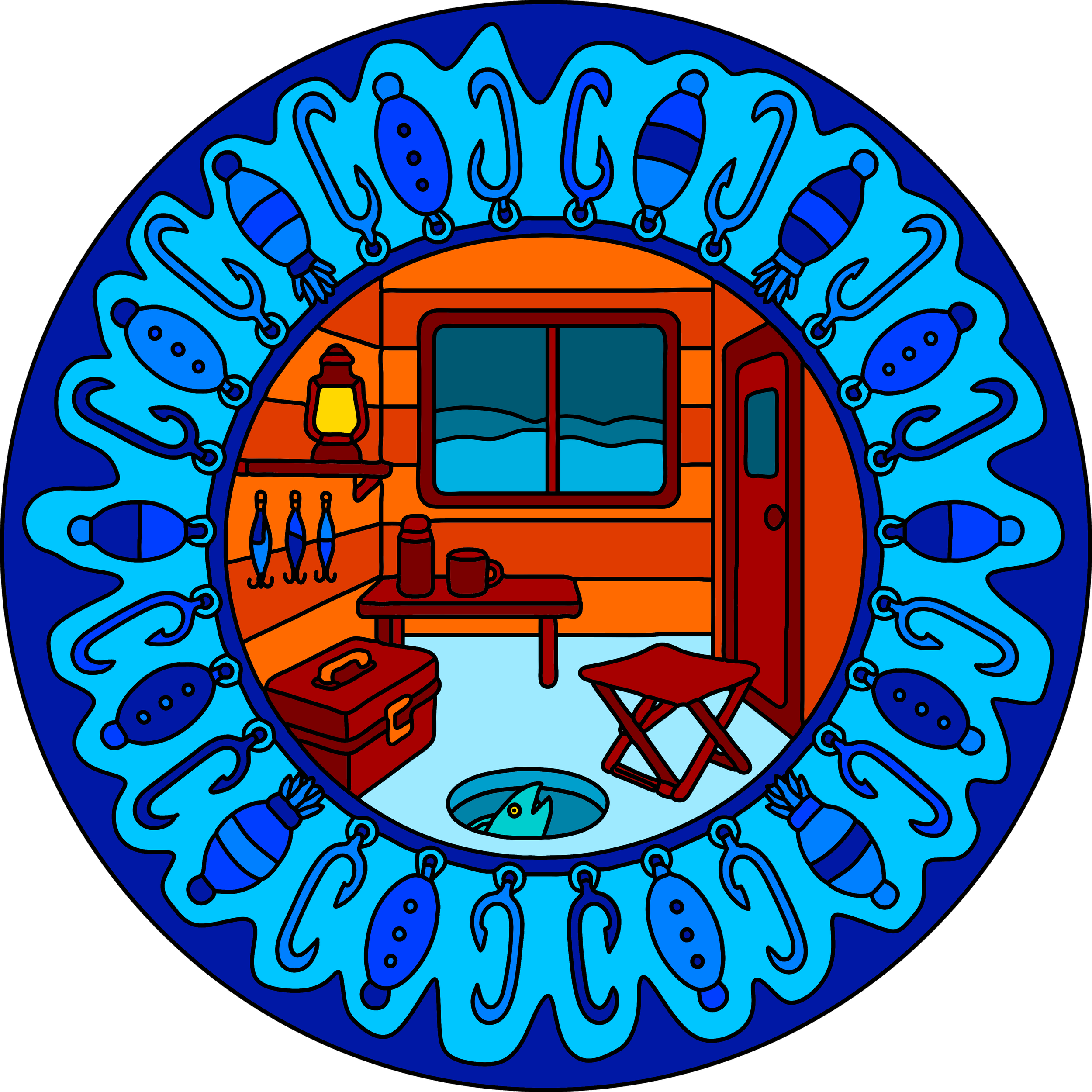 Ice Fishing on Lake Manitou