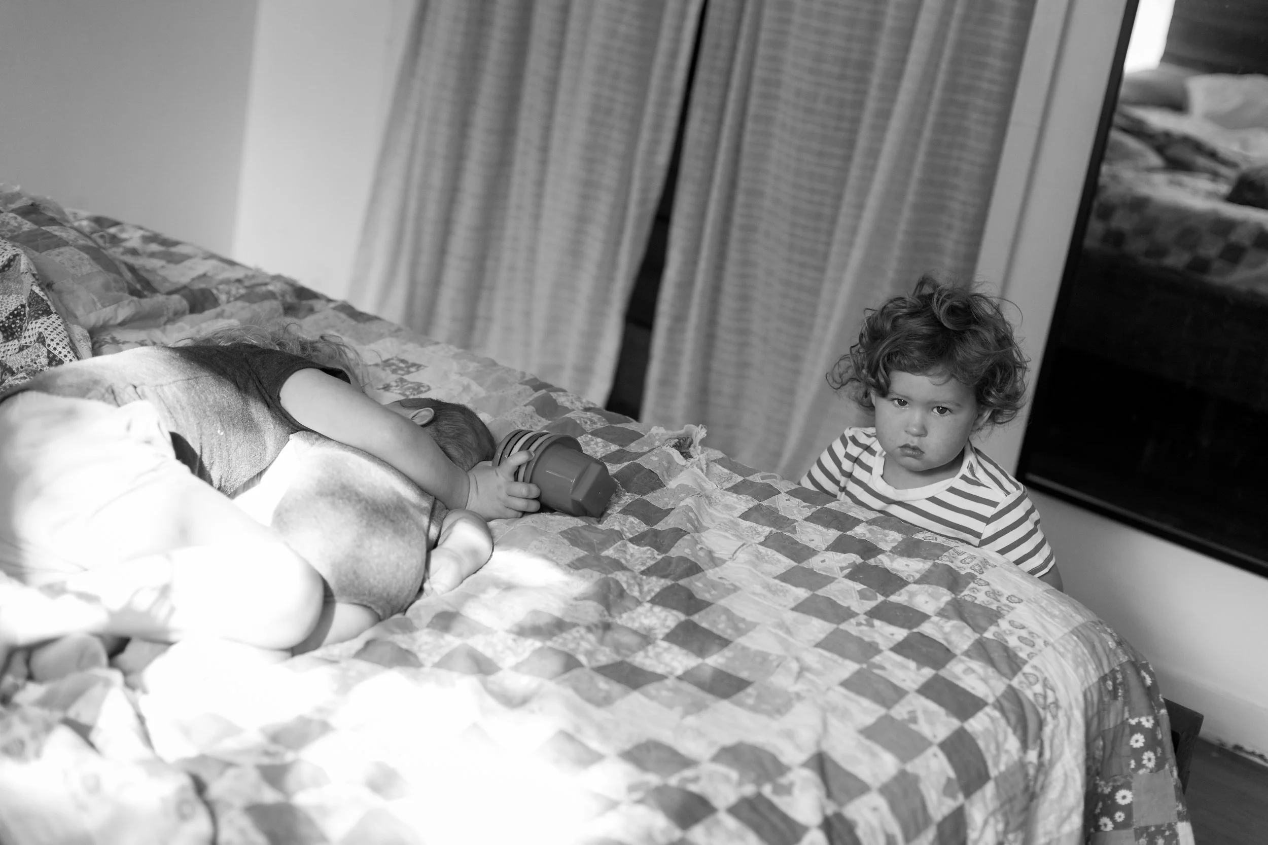 Oh brother! This trio gently reminded me how much I’ve forgotten about the baby/toddler/preschooler years. For example, not everyone wants to answer my annoying questions about siblinghood because HELLO STRANGER I’M ONLY TWO.