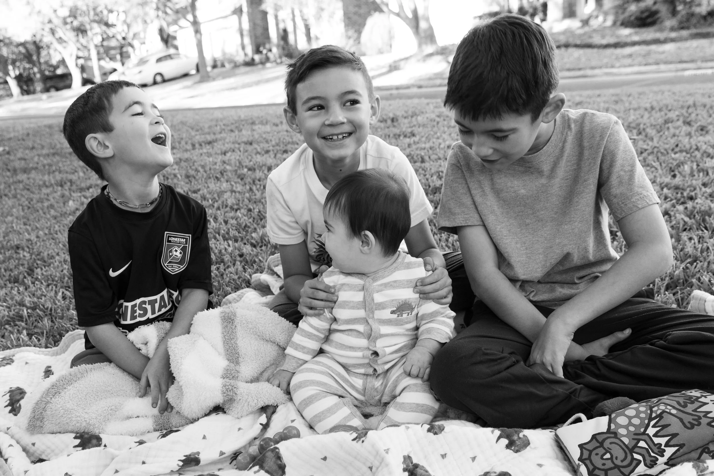 How do you make your baby brother laugh? “He likes it when you sneeze.” “Achoo! Achoo! Ah ah ah ah...choo!”