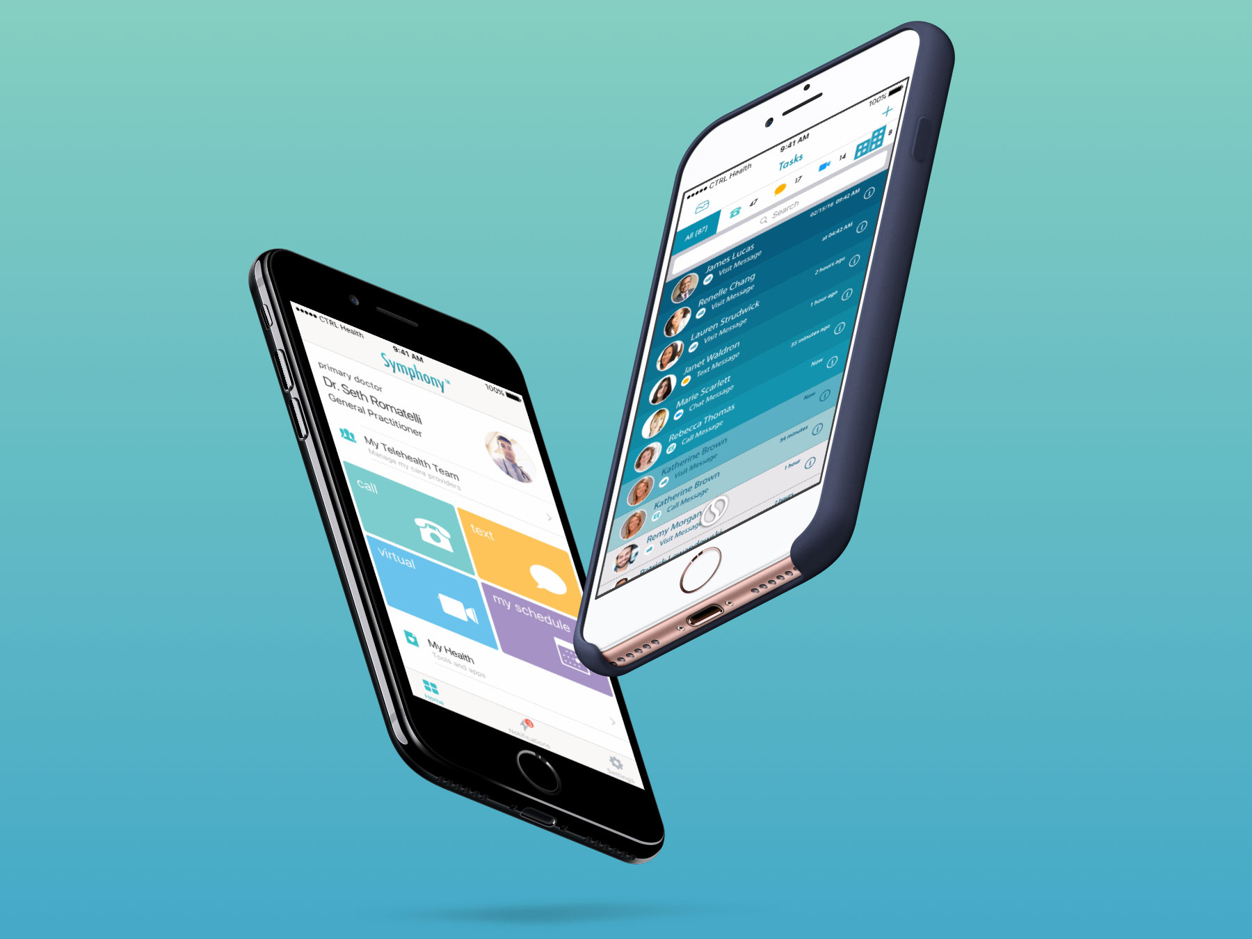 App Screens: Patient + Doctor Sides