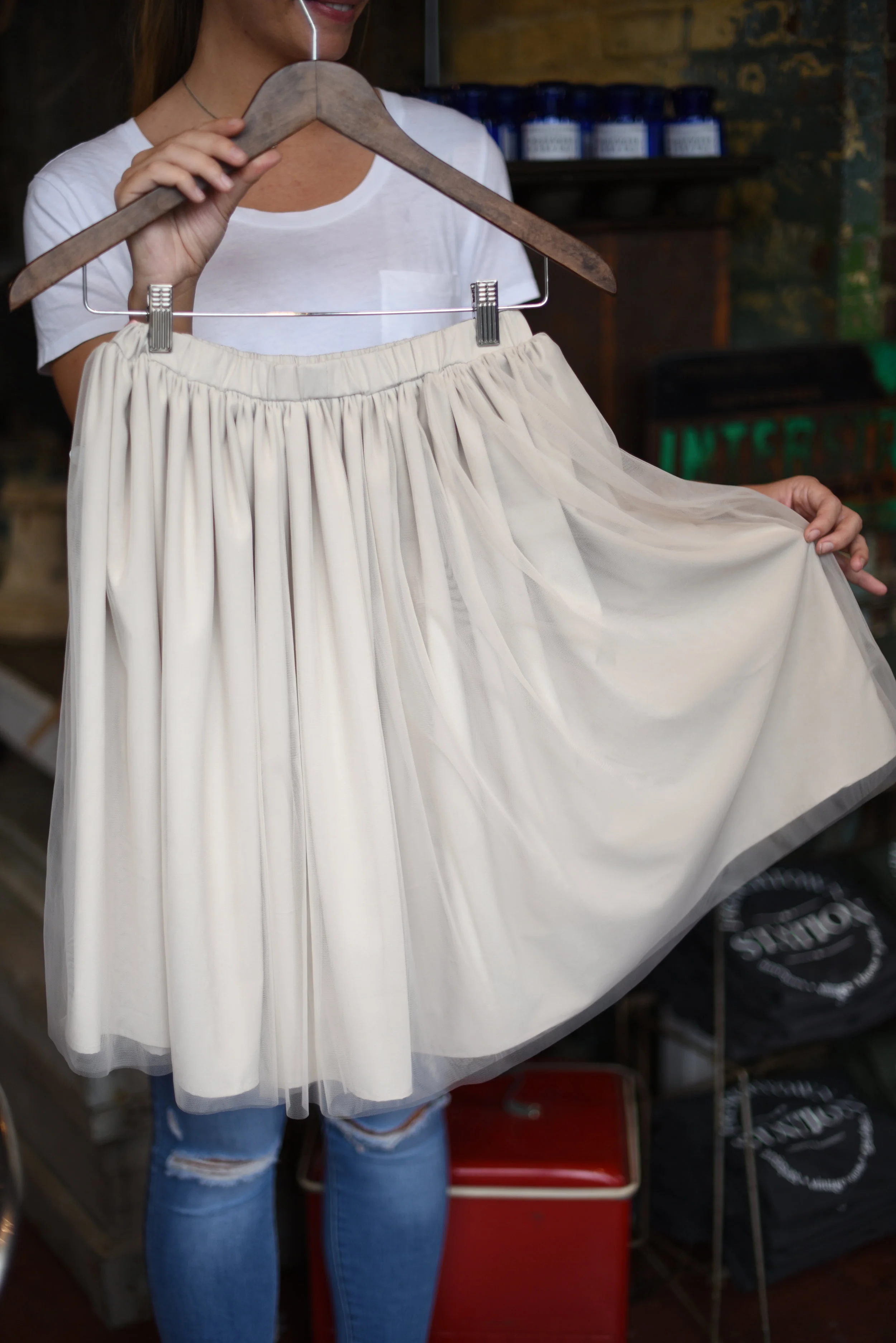  Tulle Skirt: Linen 