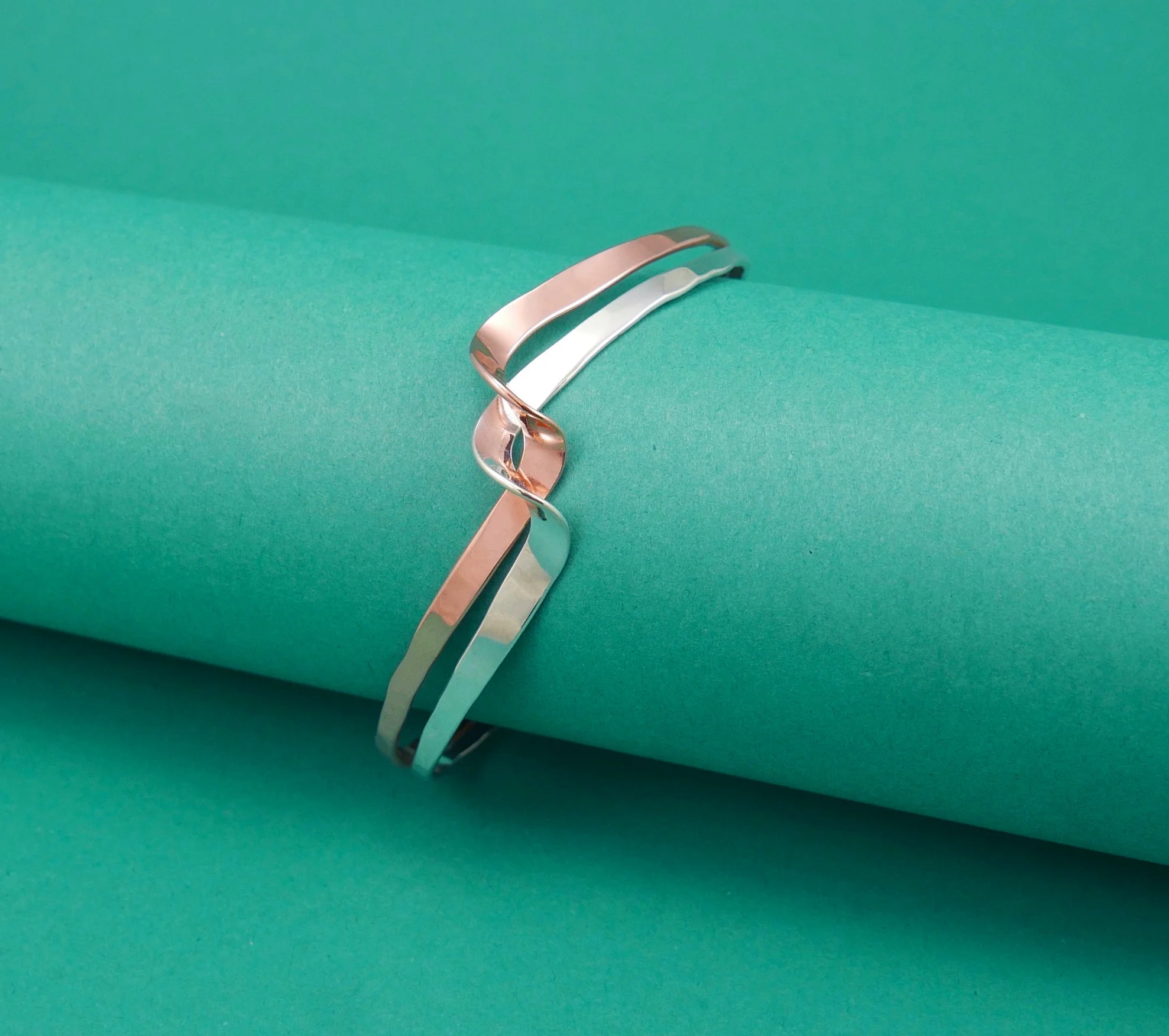 Copper & Silver Double X Cusp Bracelet-seattleraindrop.com.jpeg