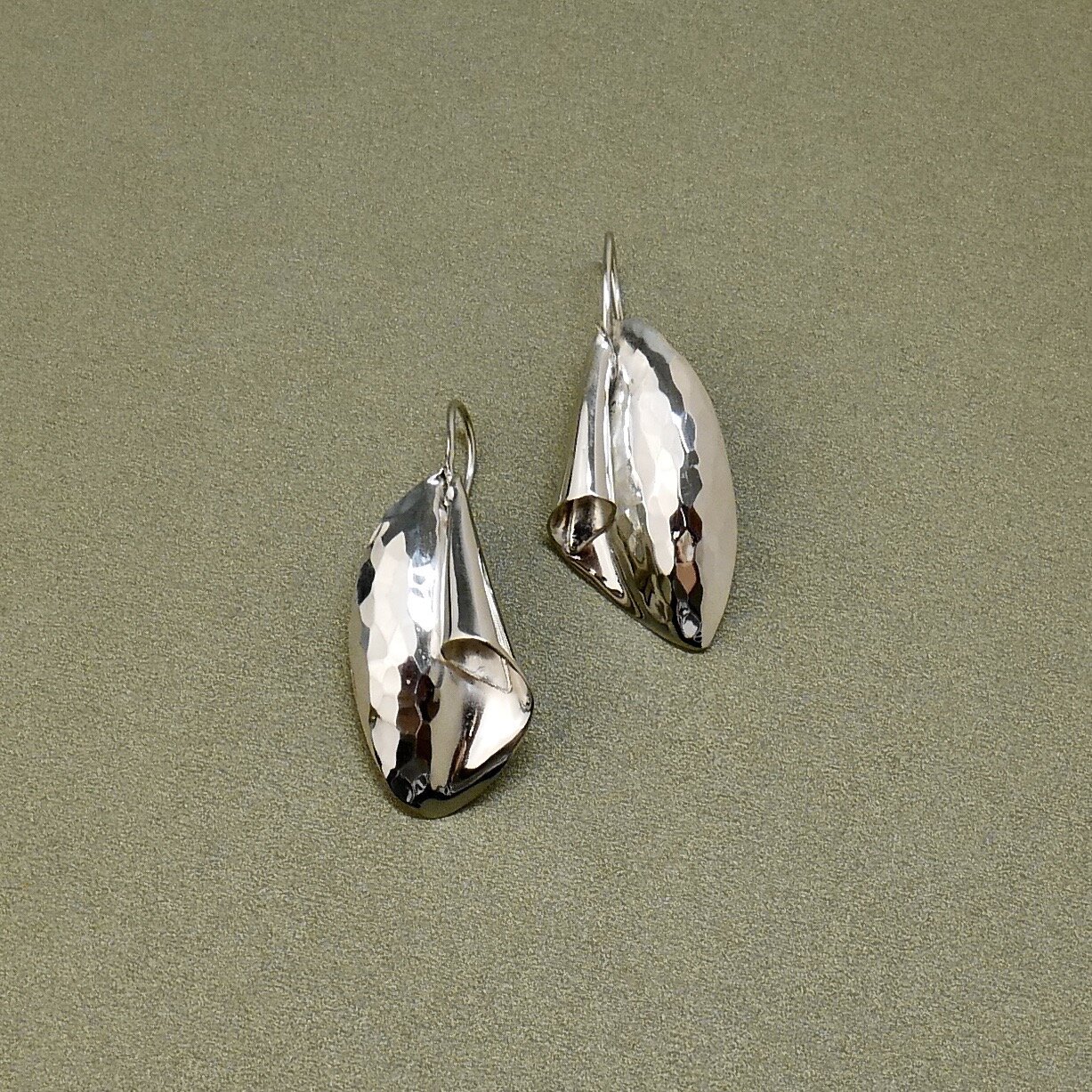 Sterling Silver New Leaf Earrings — Rachel's Raindrop® Jewelry