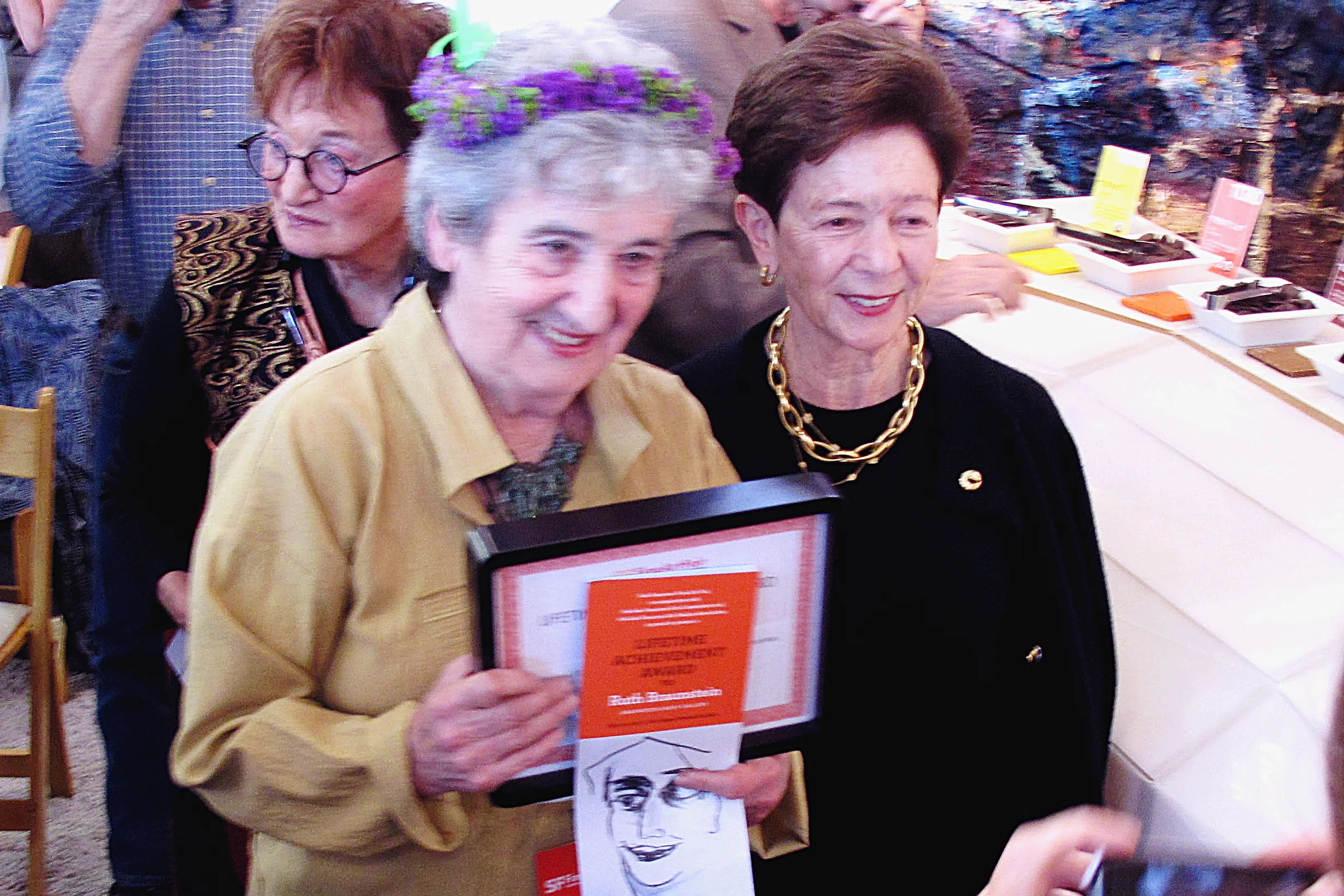 Cissie Swig with Ruth Braunstein receiving a lifetime achievement award, May 20th 2010.