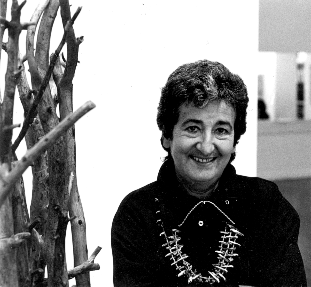 Ruth Braunstein photographed at Braunstein Quay Gallery c. 1980