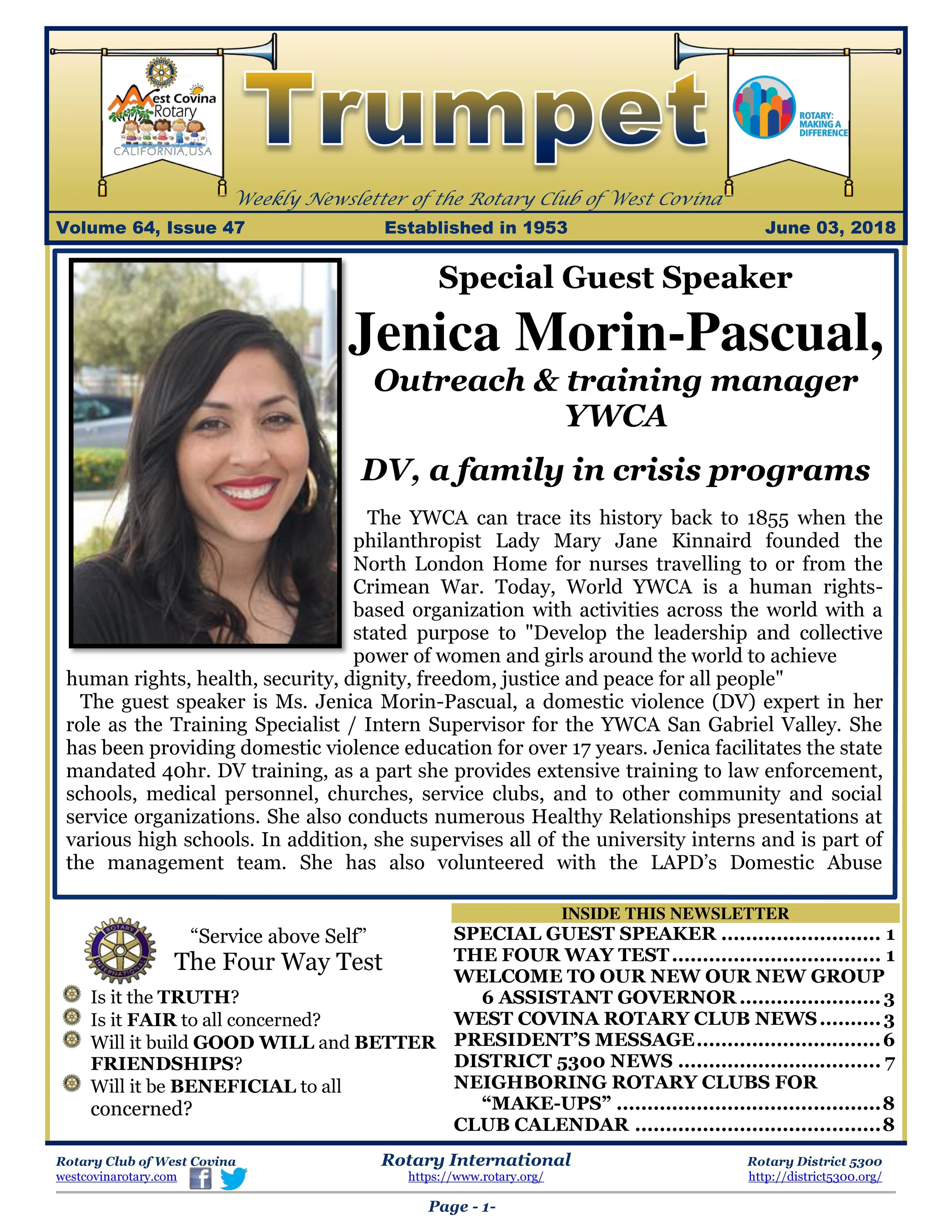 Trumpet Newsletter - Volume 64, Issue 47