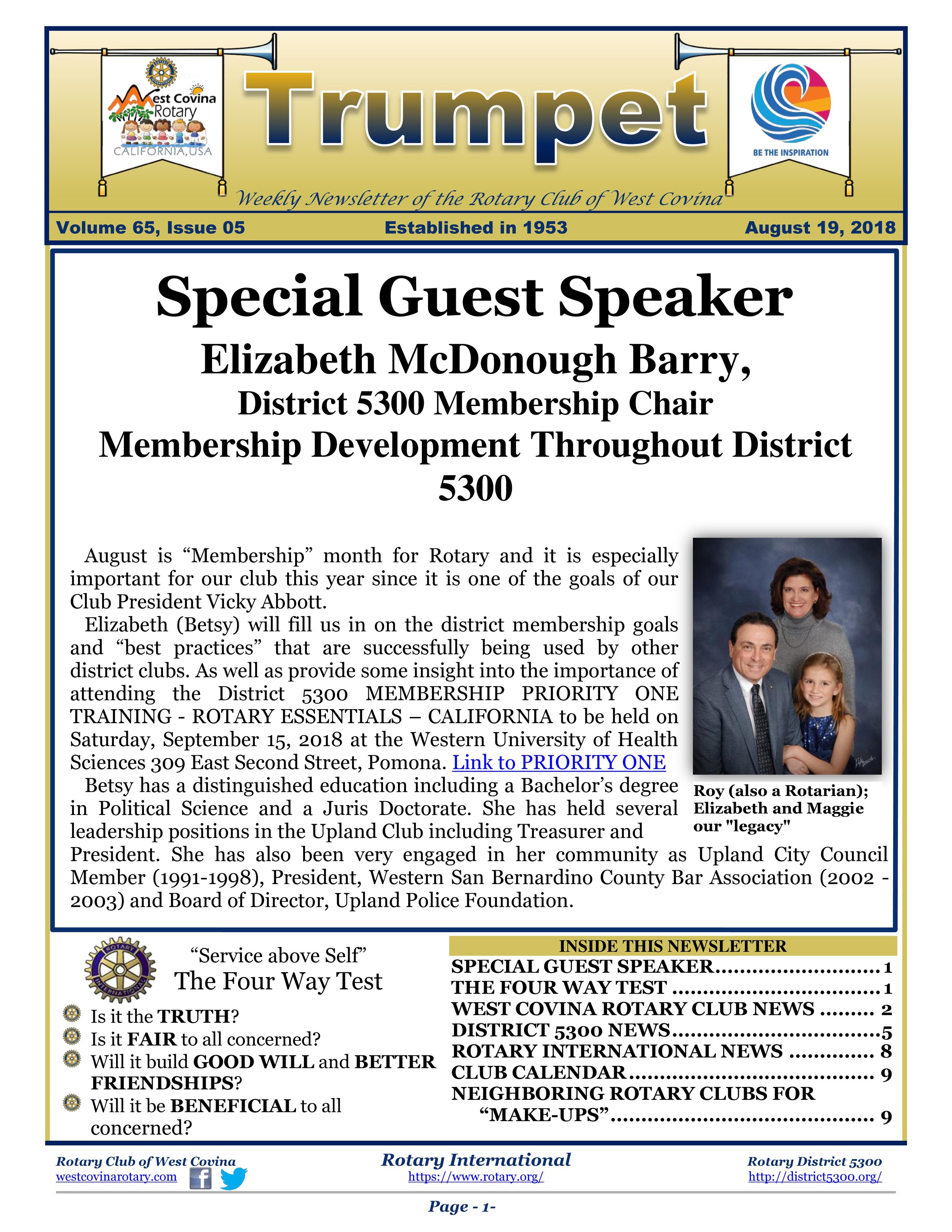 Trumpet Newsletter - Volume 65, Issue 05