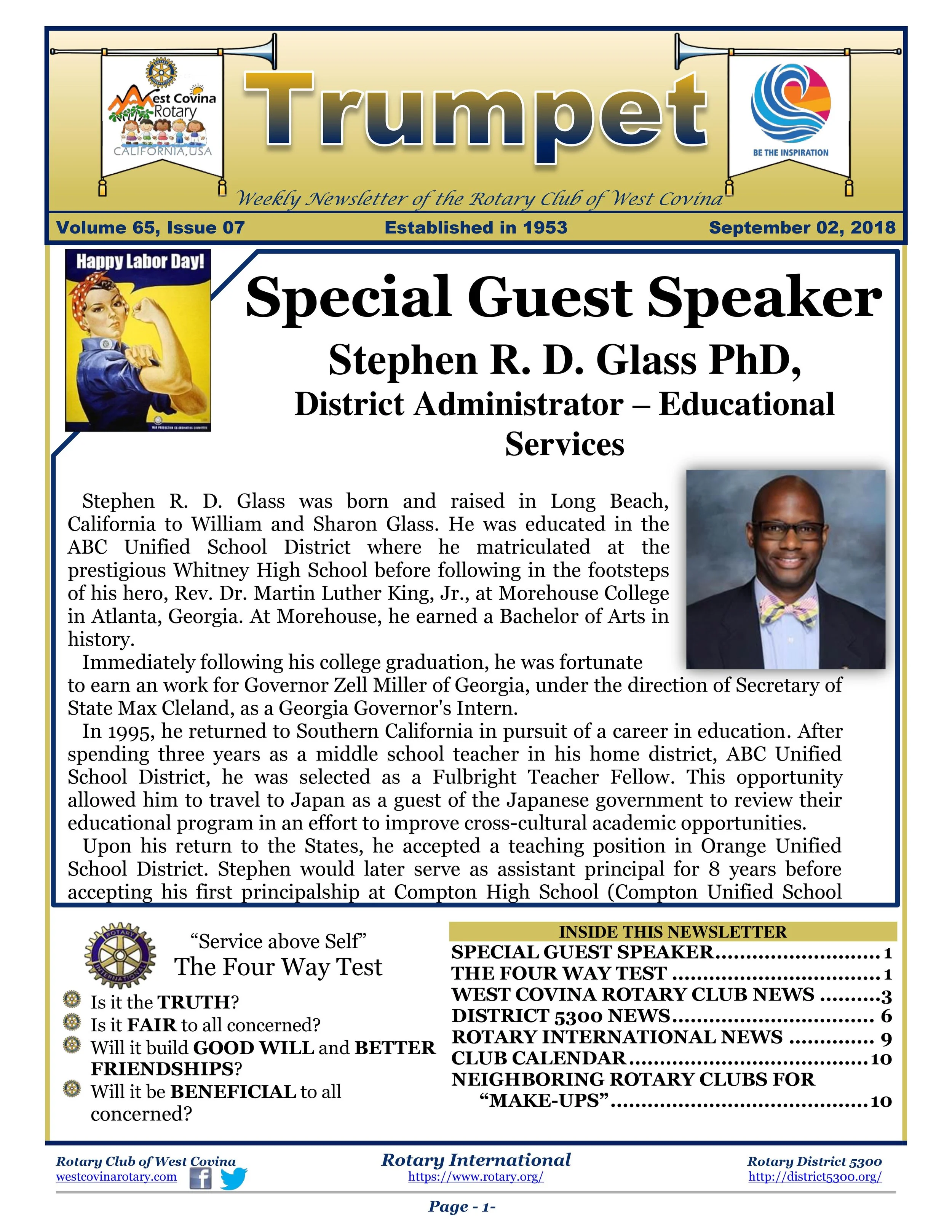 Trumpet Newsletter - Volume 65, Issue 07