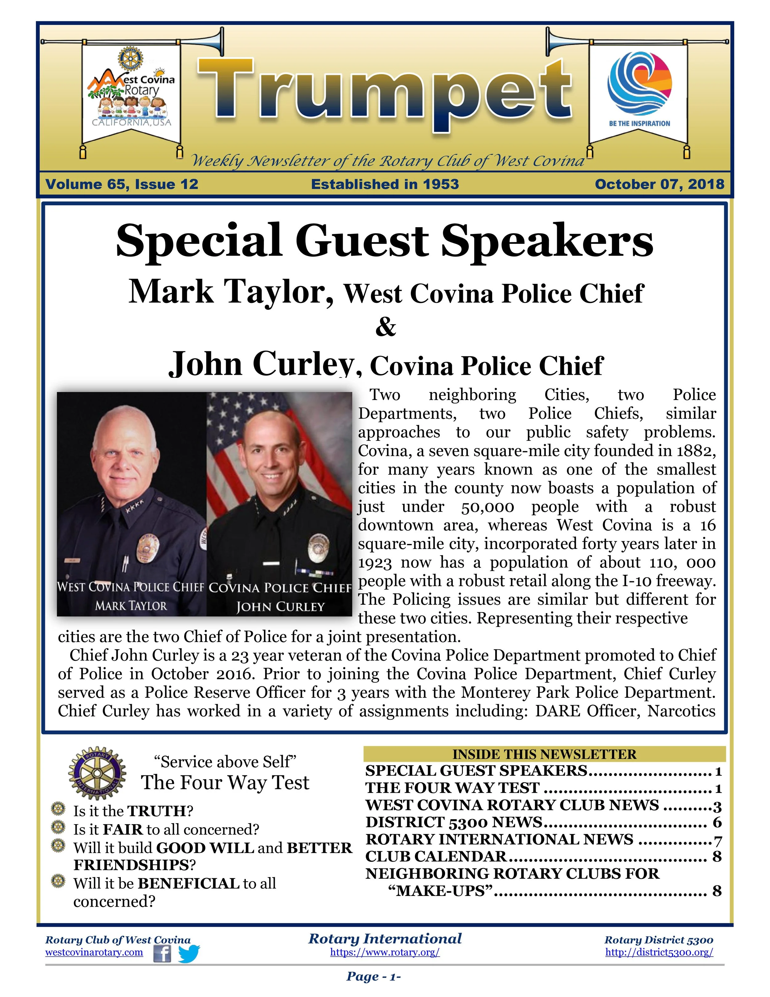 Trumpet Newsletter - Volume 65, Issue 12