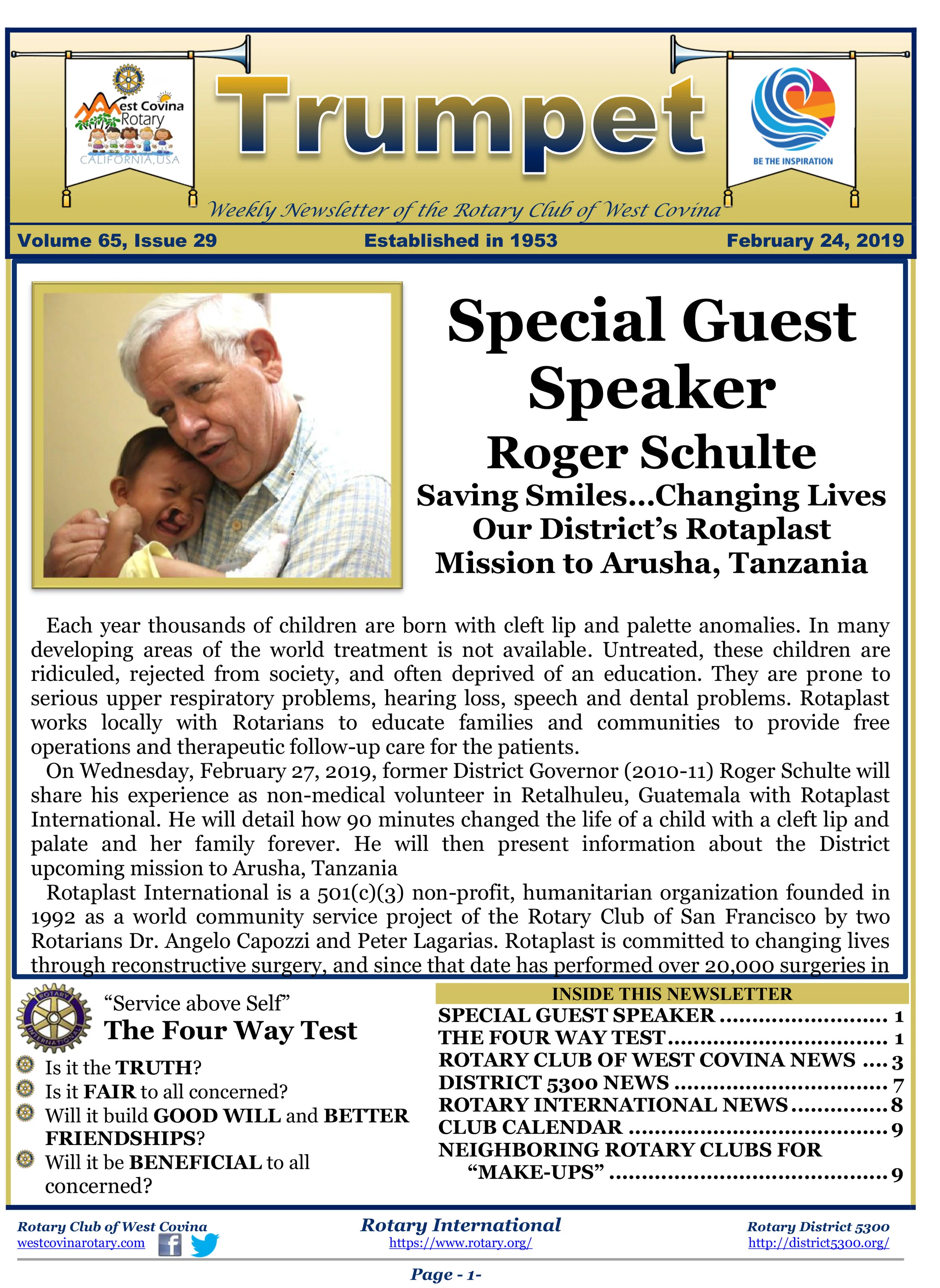 Trumpet Newsletter - Volume 65, Issue 29