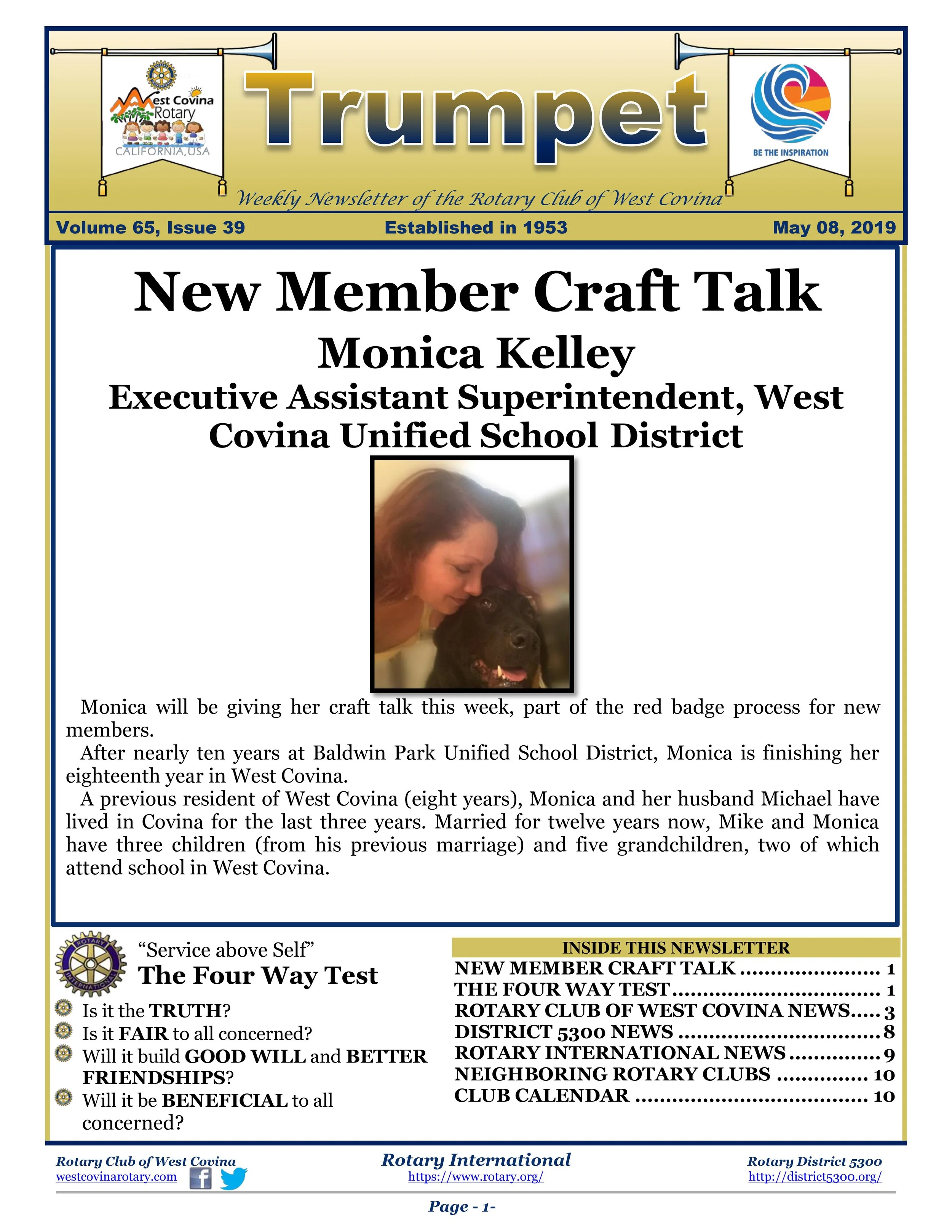 Trumpet Newsletter - Volume 65, Issue 39