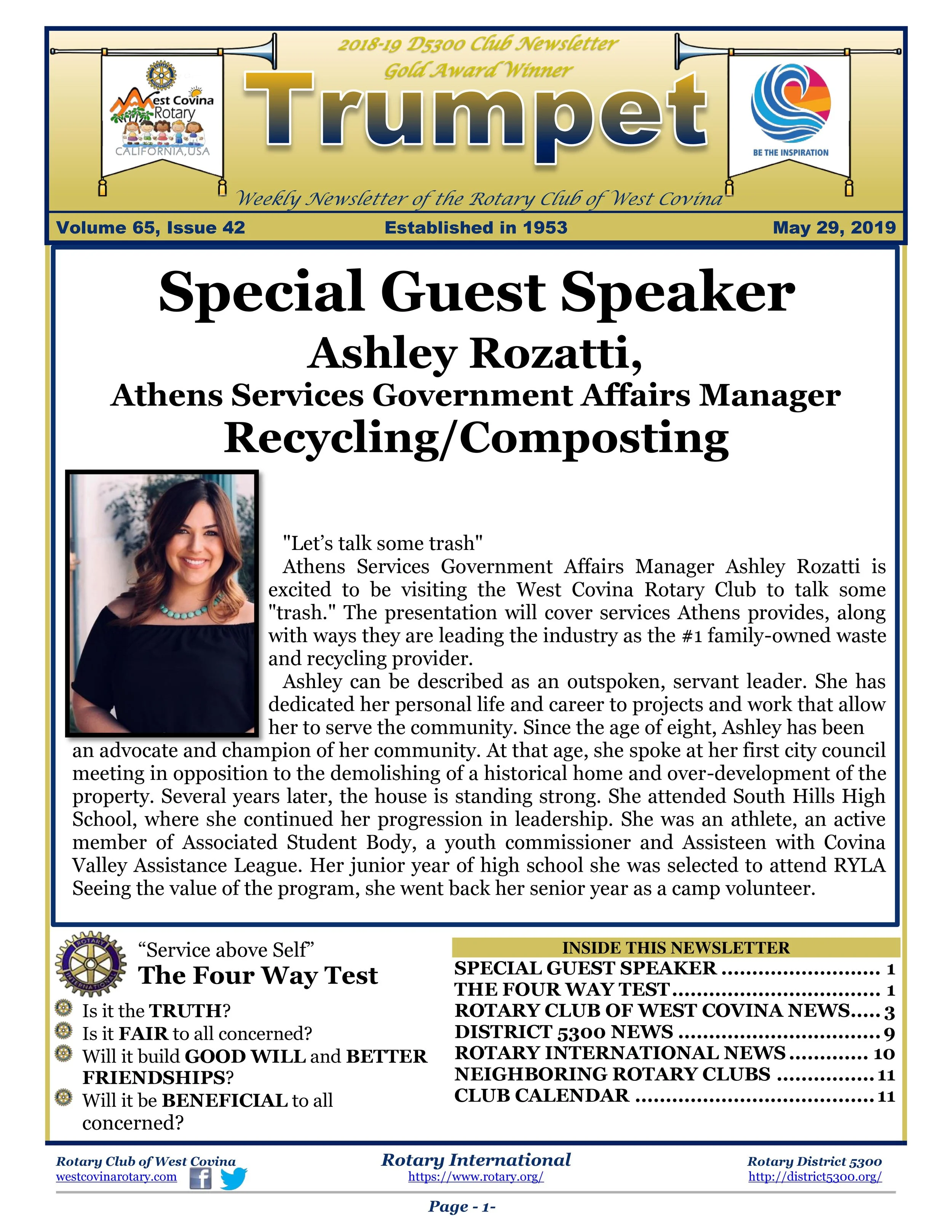 Trumpet Newsletter - Volume 65, Issue 42