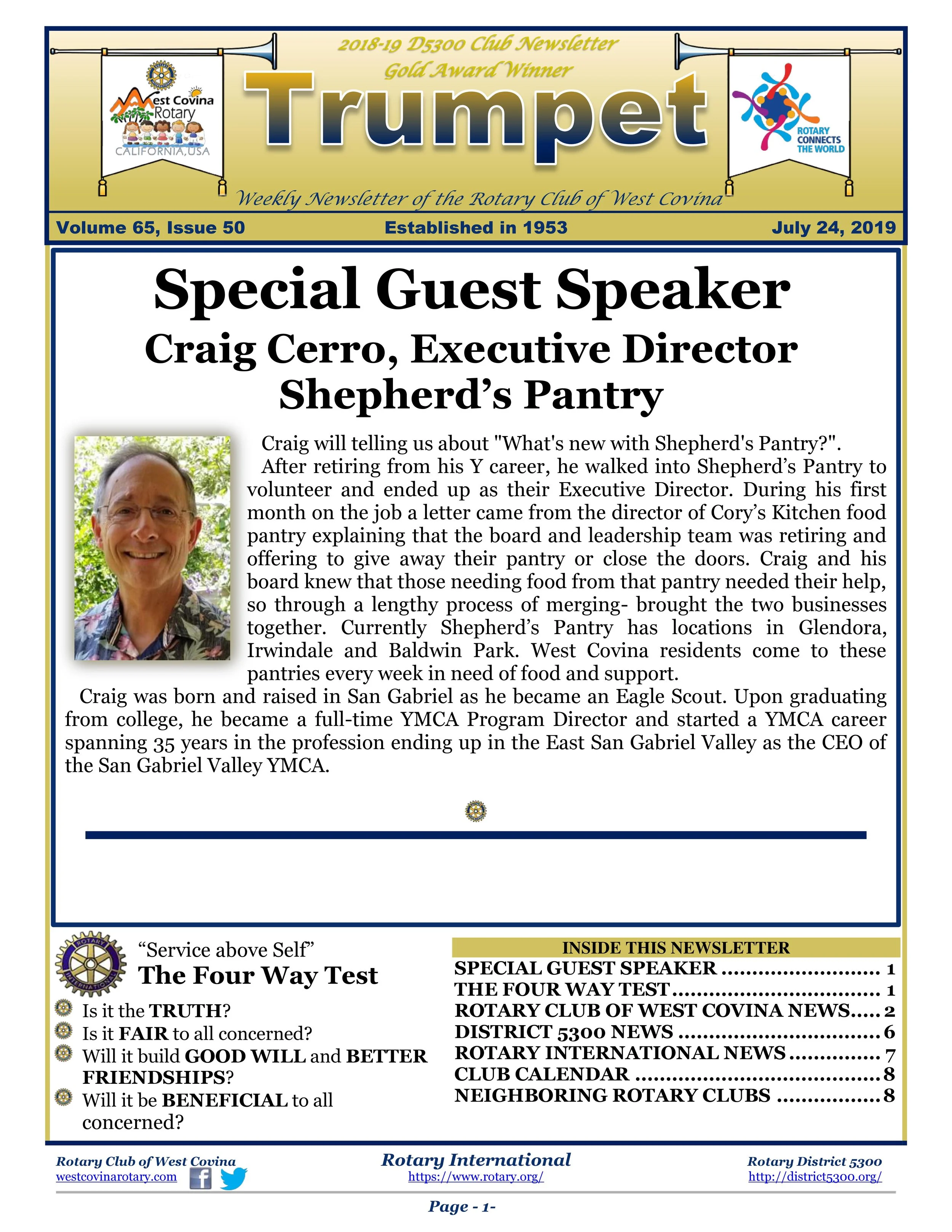 Trumpet Newsletter - Volume 65, Issue 50