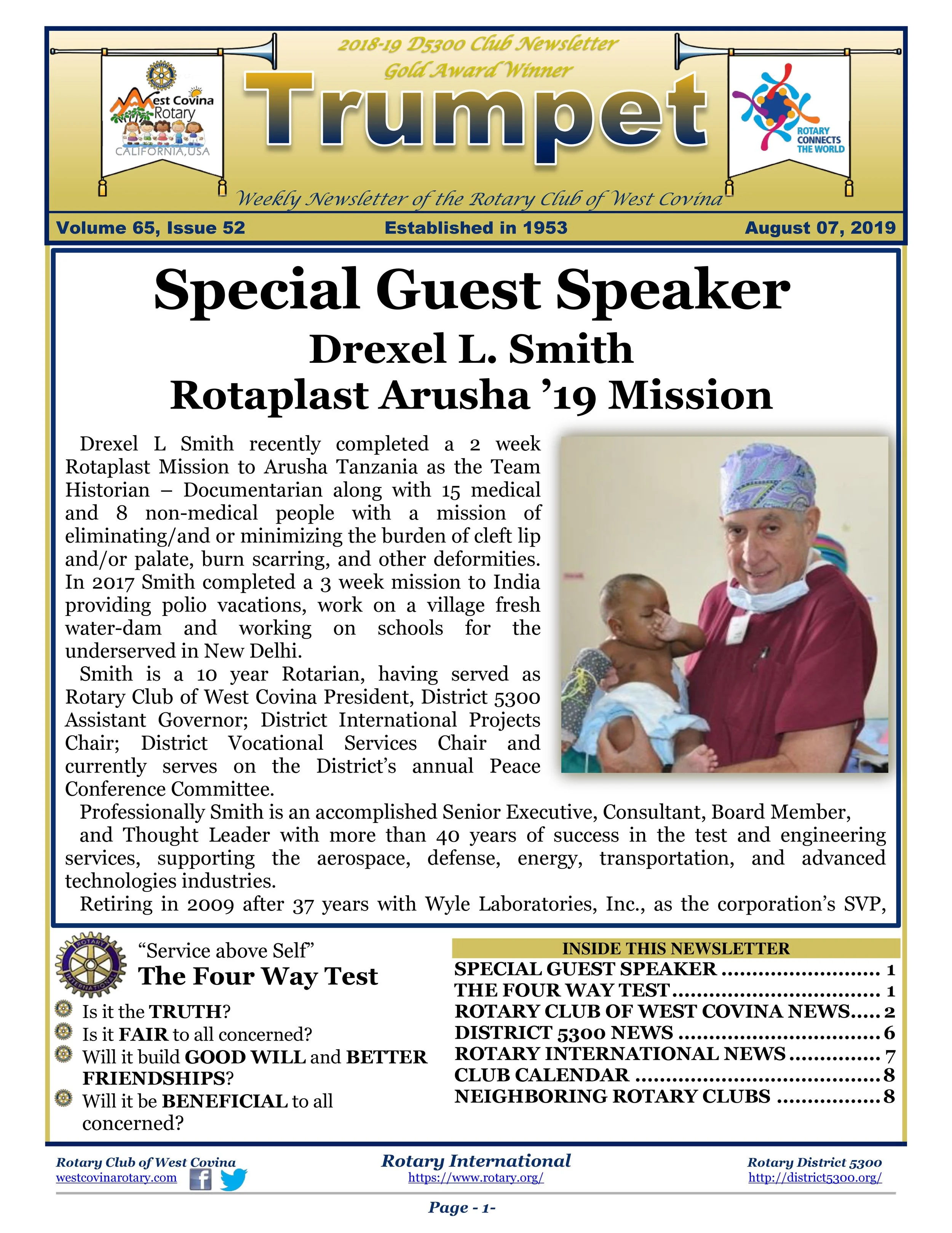 Trumpet Newsletter - Volume 65, Issue 52