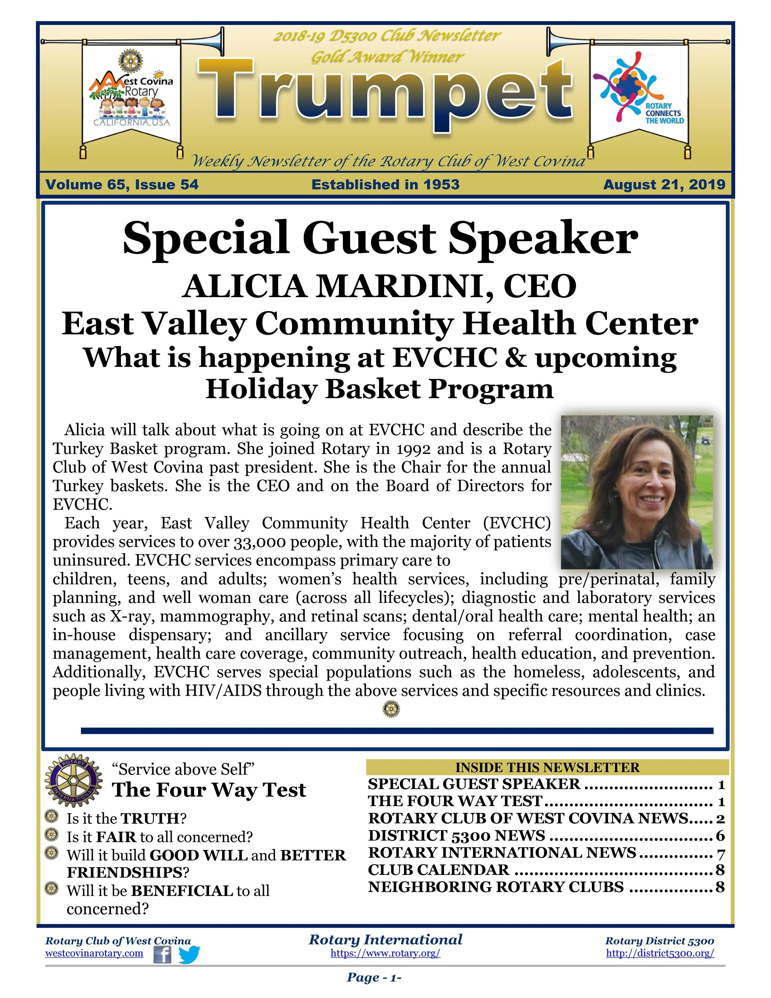 Trumpet Newsletter - Volume 65, Issue 54